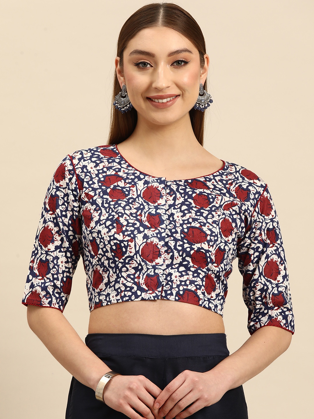 

tantkatha Printed Saree Blouse, Multi