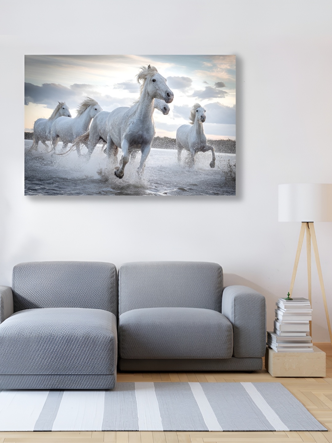 

CVANU White Birds &Animals Canvas Wall Paintings