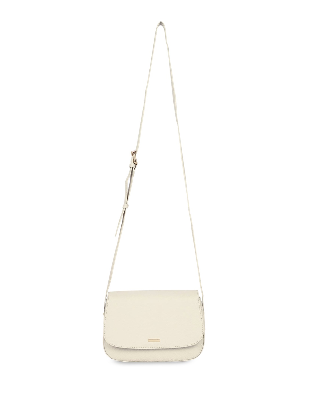 

DressBerry Off White Textured Structured Sling Bag