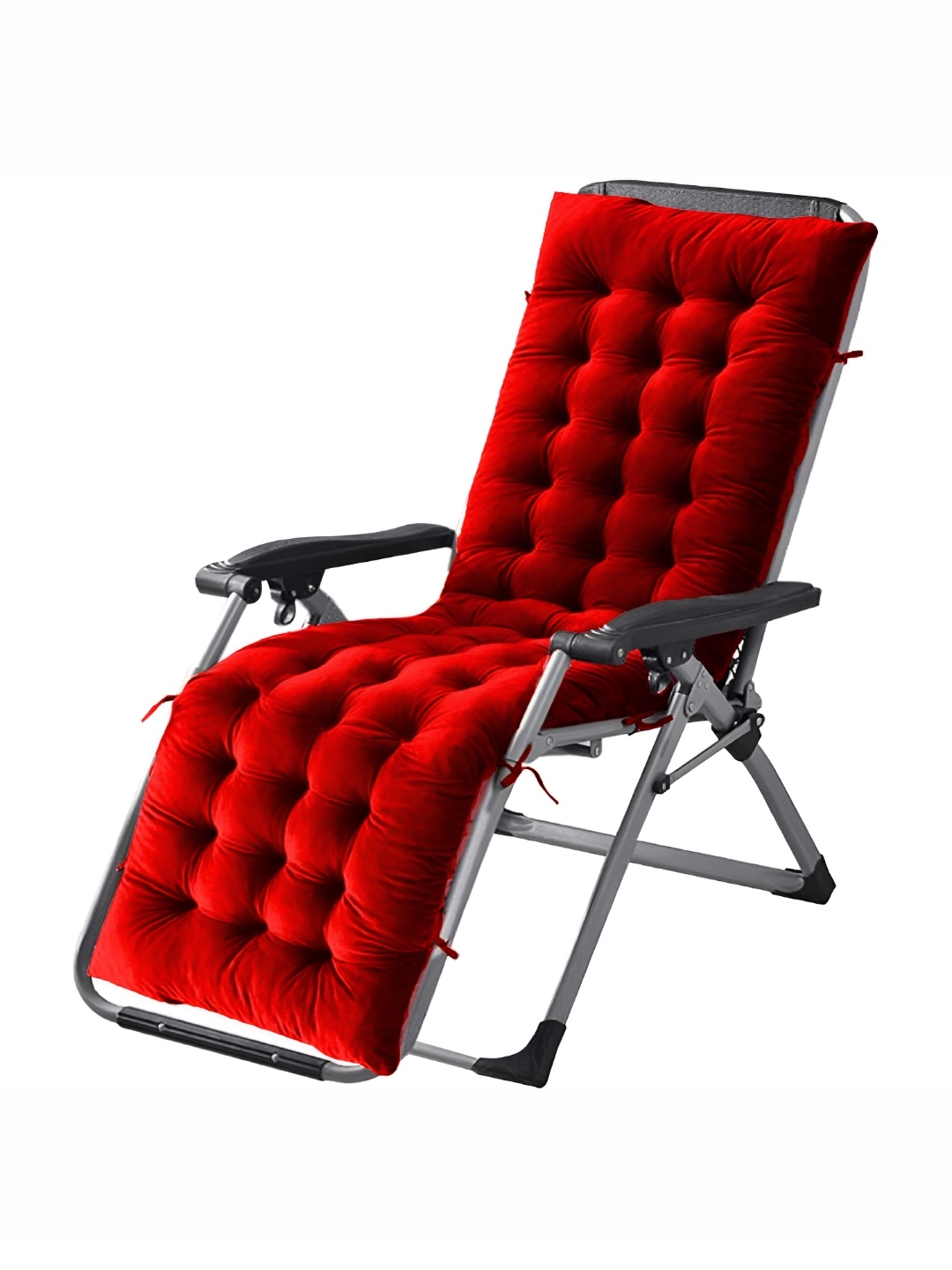 

DADDY COOL Red Rocking Chair Velvet Chair Cushion Pad