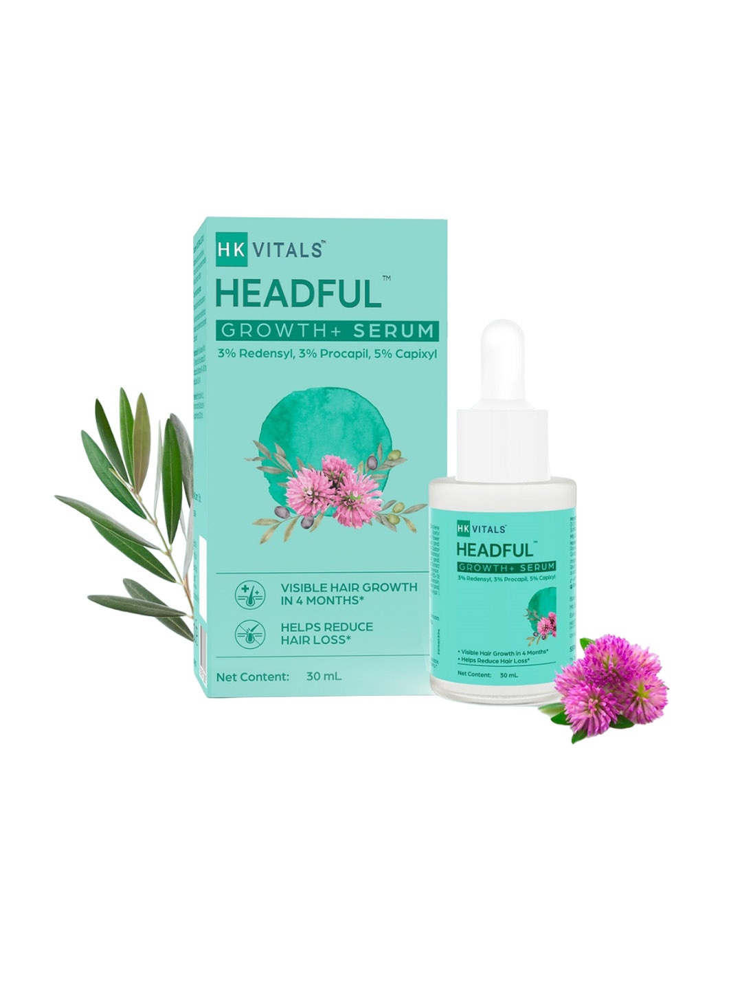 

HK VITALS Headful Growth Serum For Hair Growth & Hair Fall Control - 30ml, White