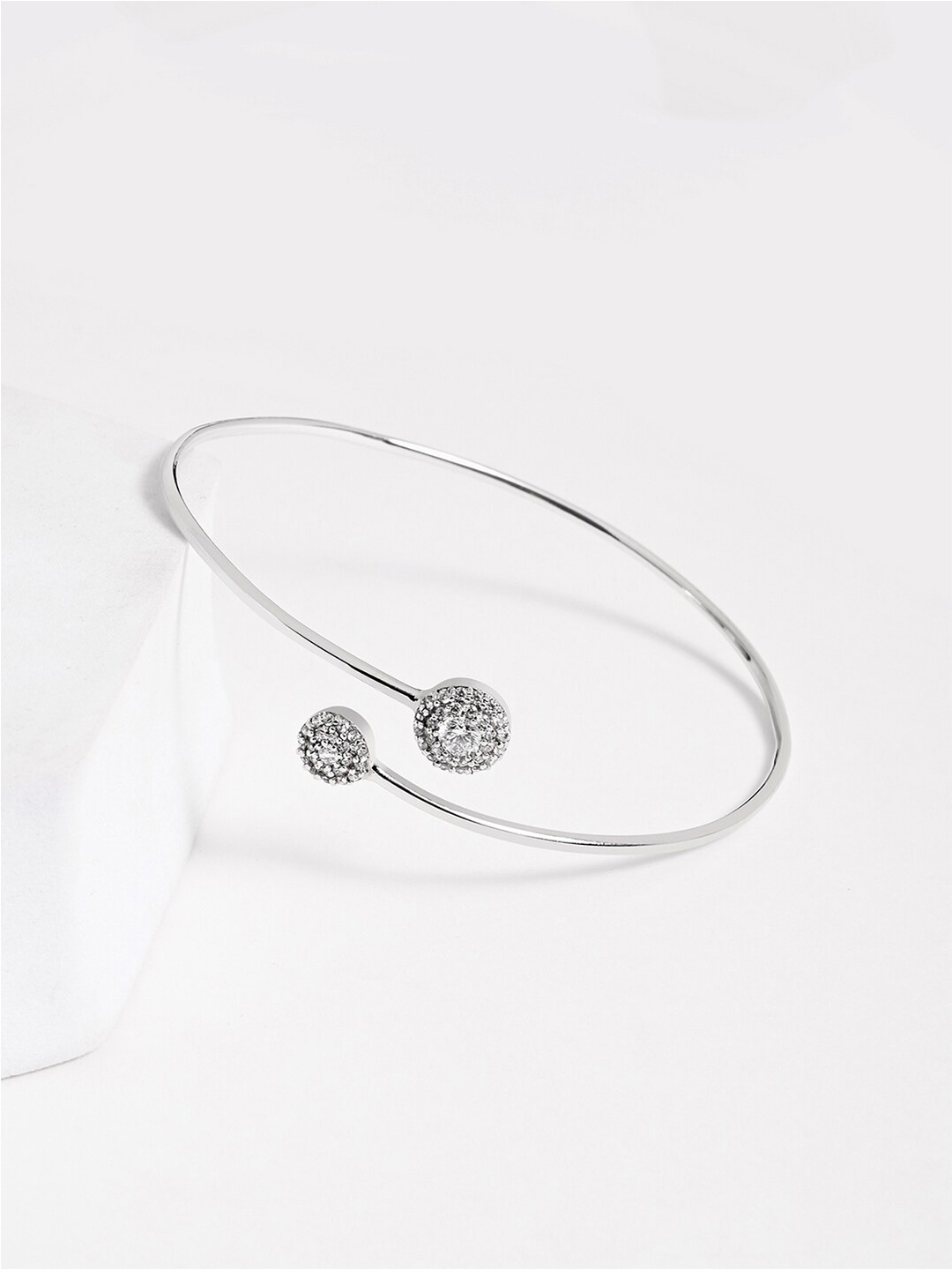 

March by FableStreet Sterling Silver Cubic Zirconia Cuff Bracelet