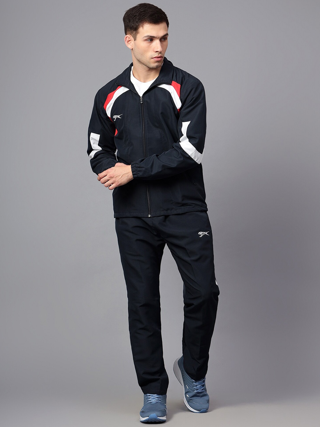 

Shiv Naresh Men Mid-Rise Tracksuits, Navy blue