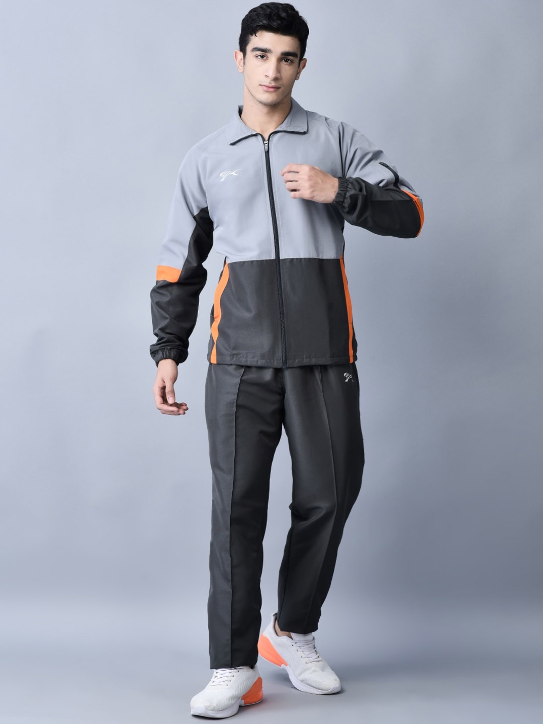 

Shiv Naresh Colourblocked Mid-Rise Tracksuits, Grey