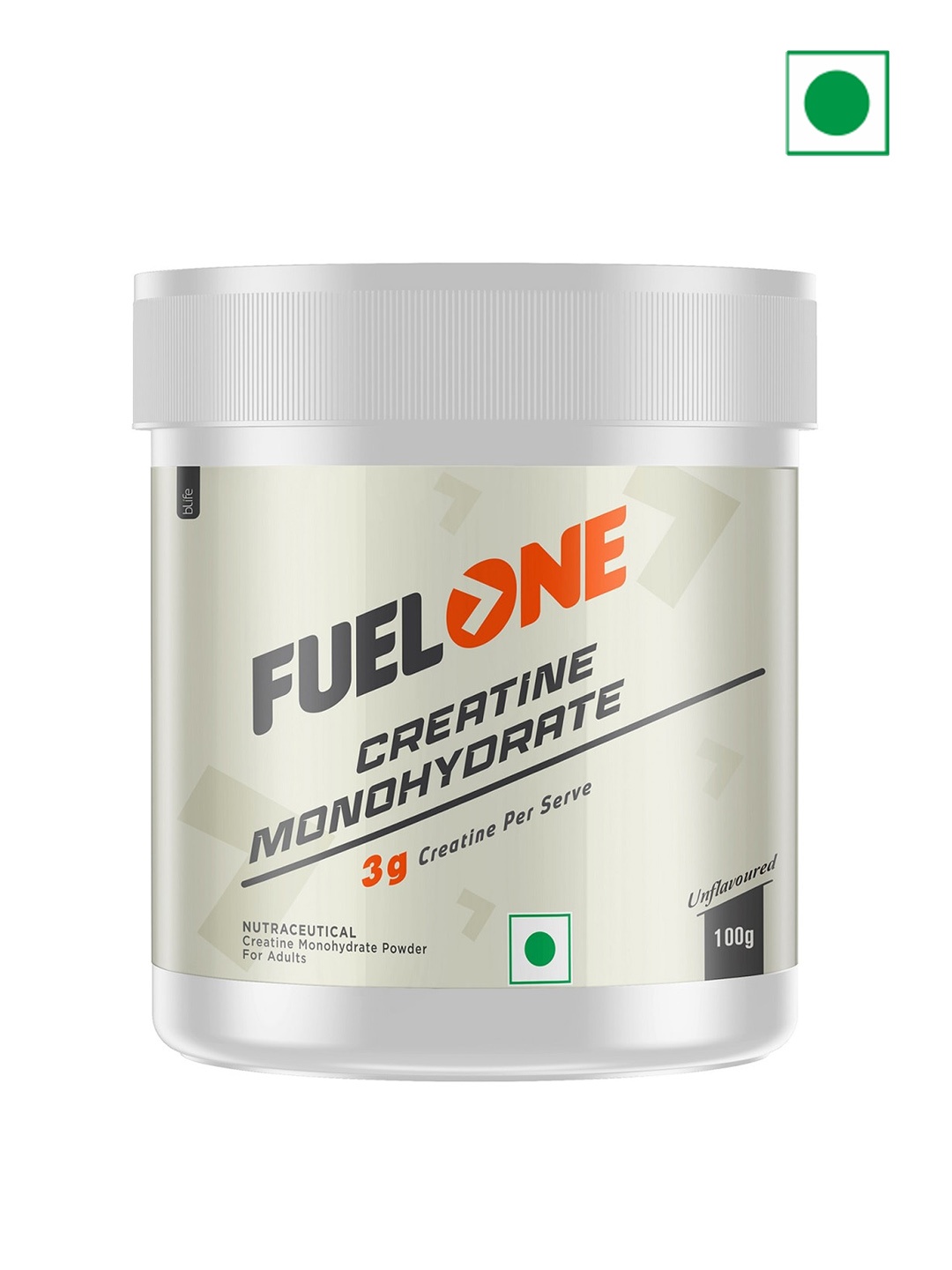 

FUEL ONE Creatine Monohydrate, Micronized & Instantized Formula 100gm, White