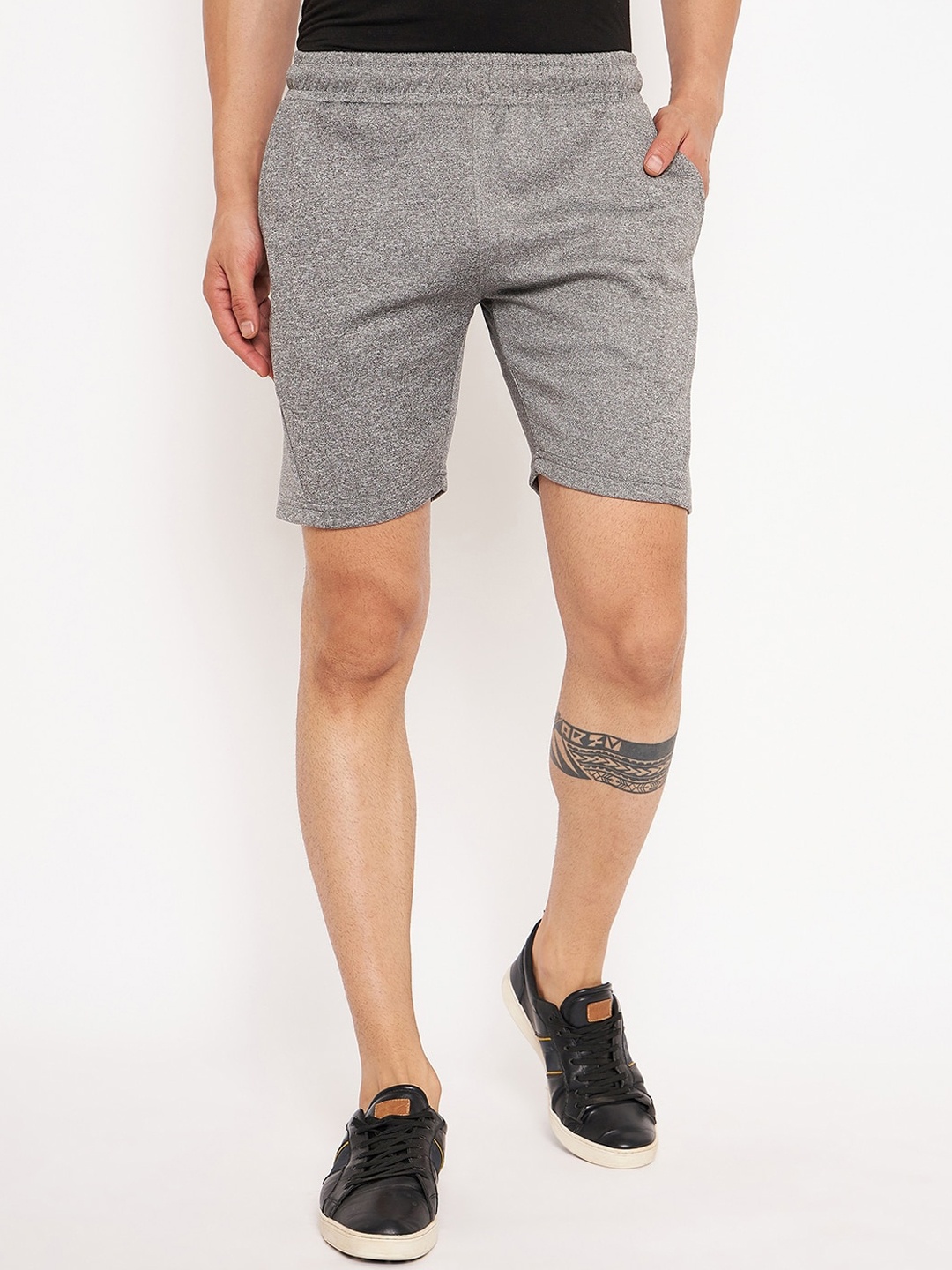

Duke Men Mid-Rise Sports Shorts, Grey