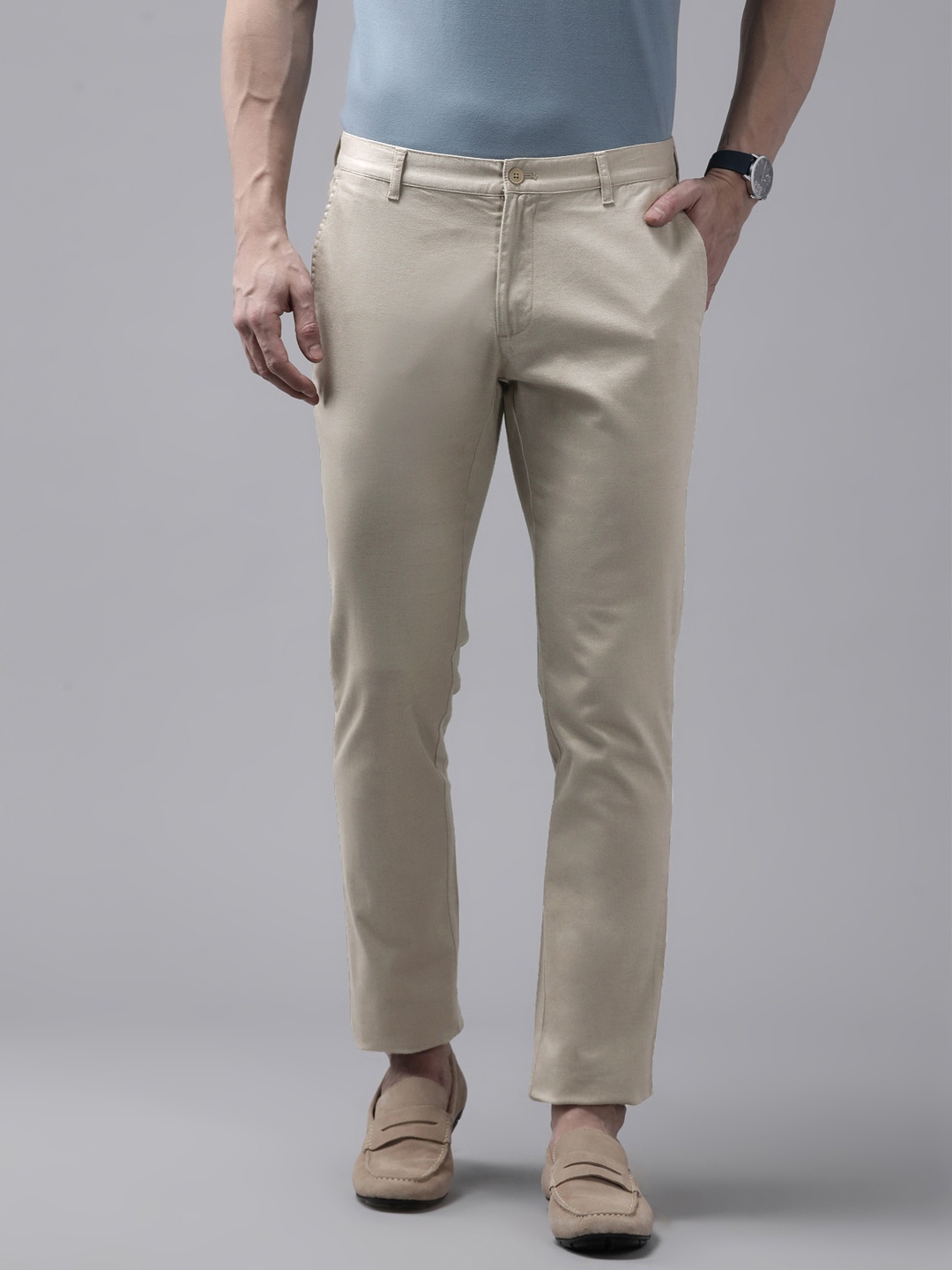 

Blackberrys Men Slim Fit Trousers, Grey