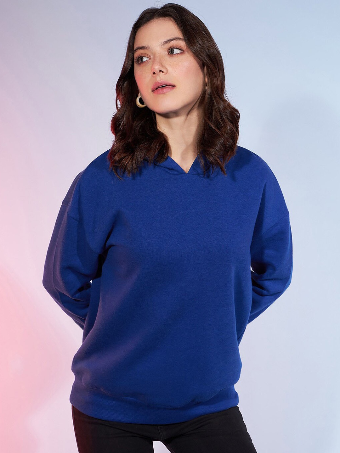 

DressBerry Hooded Cotton Sweatshirt, Blue