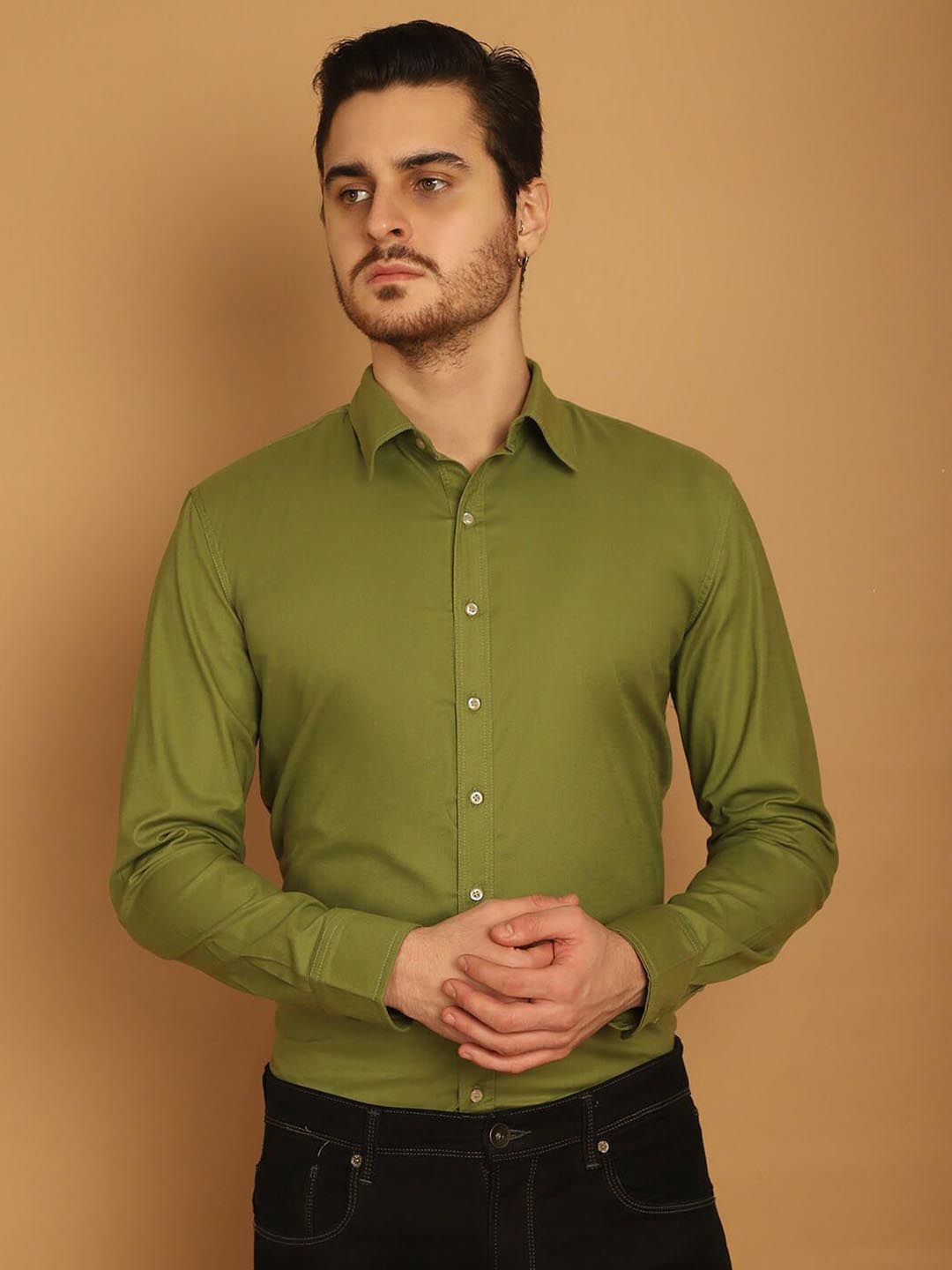 

Vanguard Comfort Pure Cotton Formal Shirt, Green