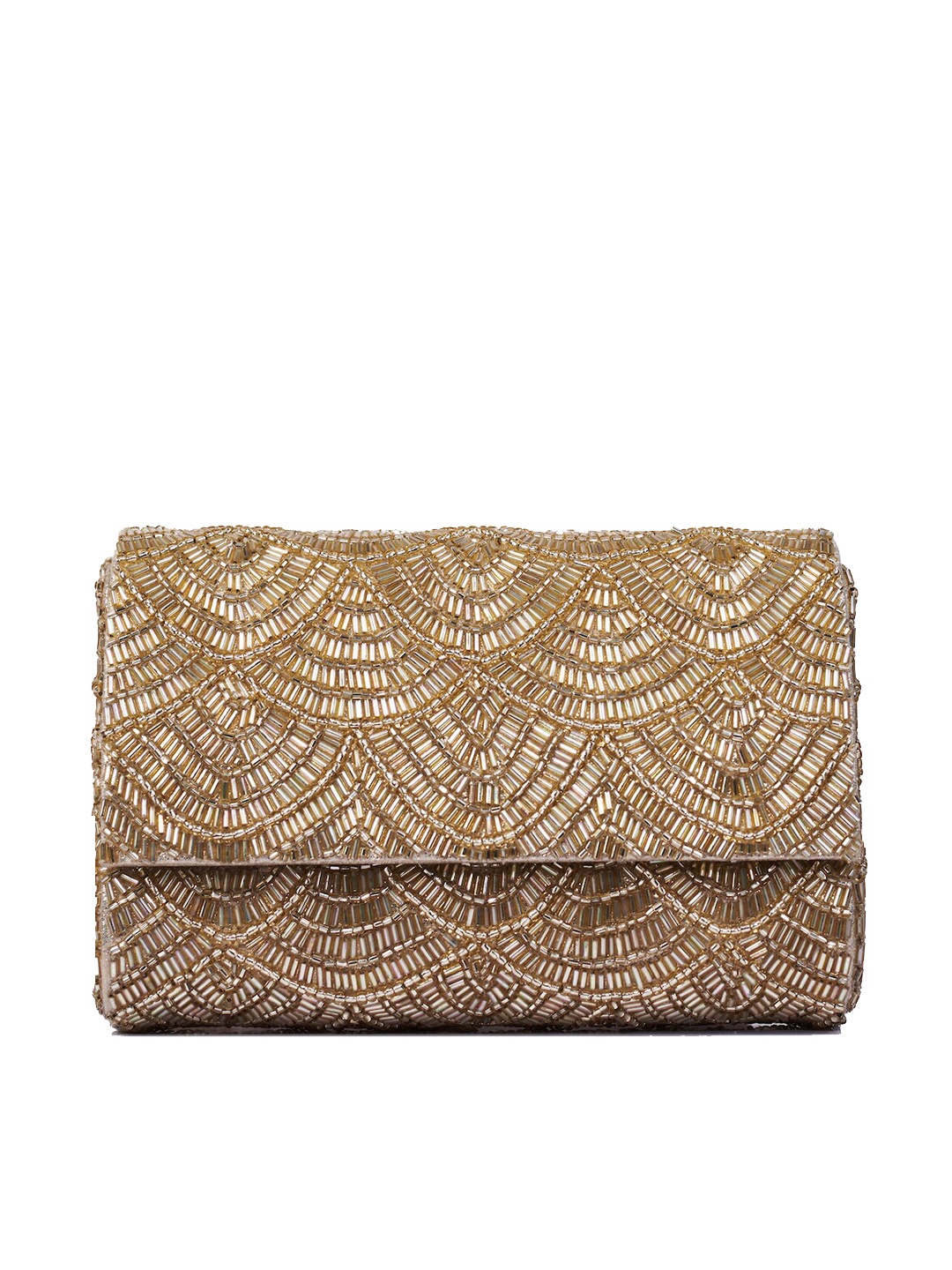 

BEAU MONDE Embellished Purse, Gold