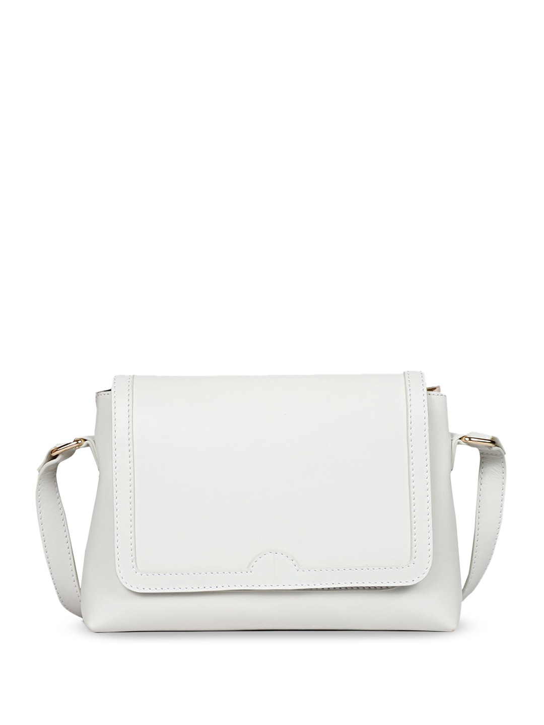 

Saint G Textured Structured Leather Sling Bag, White