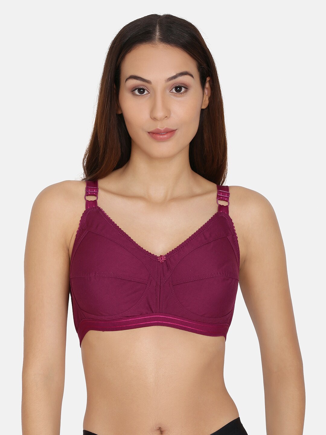 

PRETTYBOLD Full Coverage Cotton Bra With All Day Comfort, Purple
