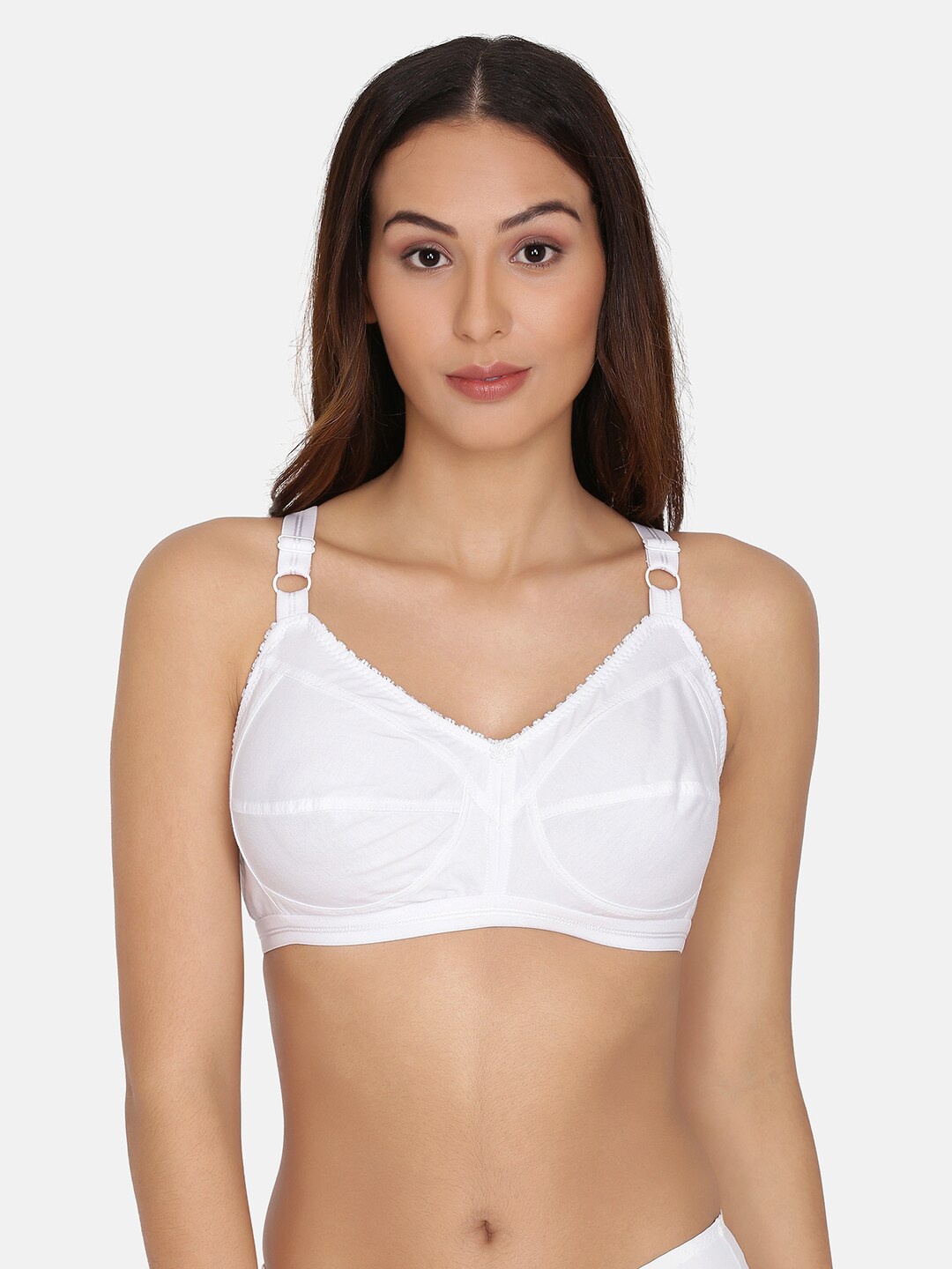

PRETTYBOLD Full Coverage Non Padded Cotton Everyday Bra With All Day Comfort, White