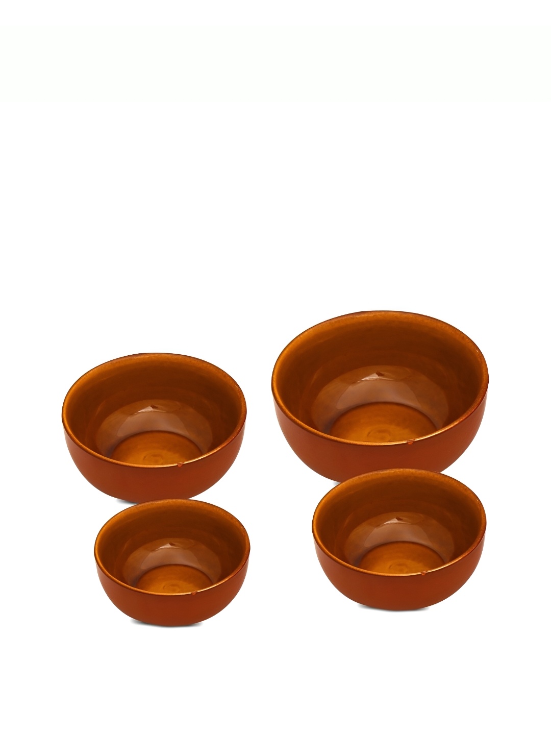 

caffeine Brown 4 Pieces Ceramic Microwave Safe Fashion Serving Bowl