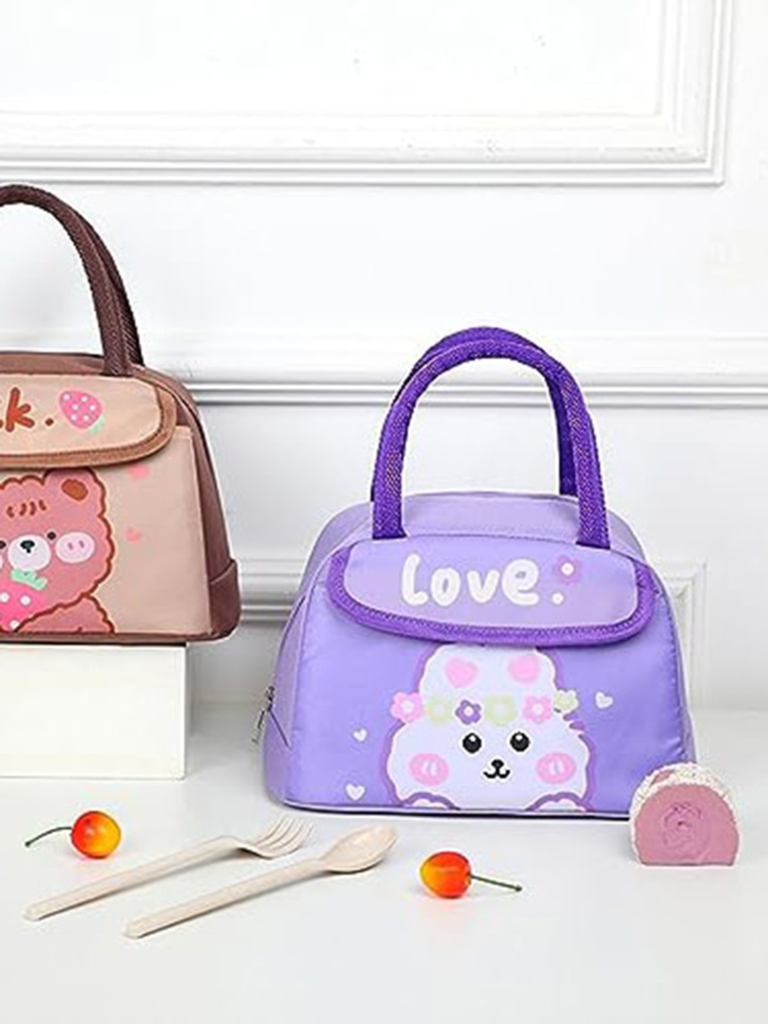 

HOUSE OF QUIRK Set of 2 Reusable Lunch Bag, Purple