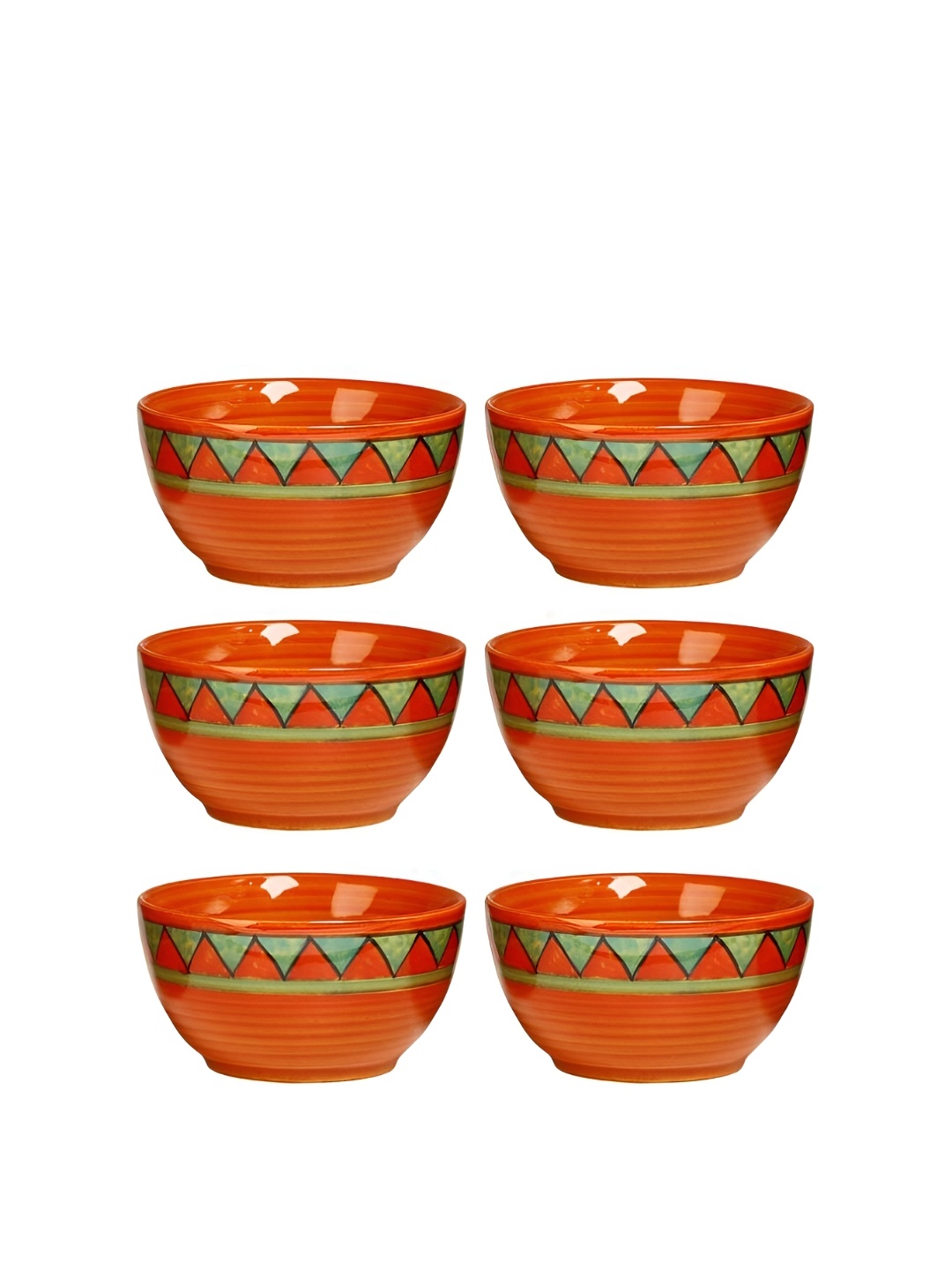 

caffeine Orange & Green Ceramic Microwave Safe Serving Bowl