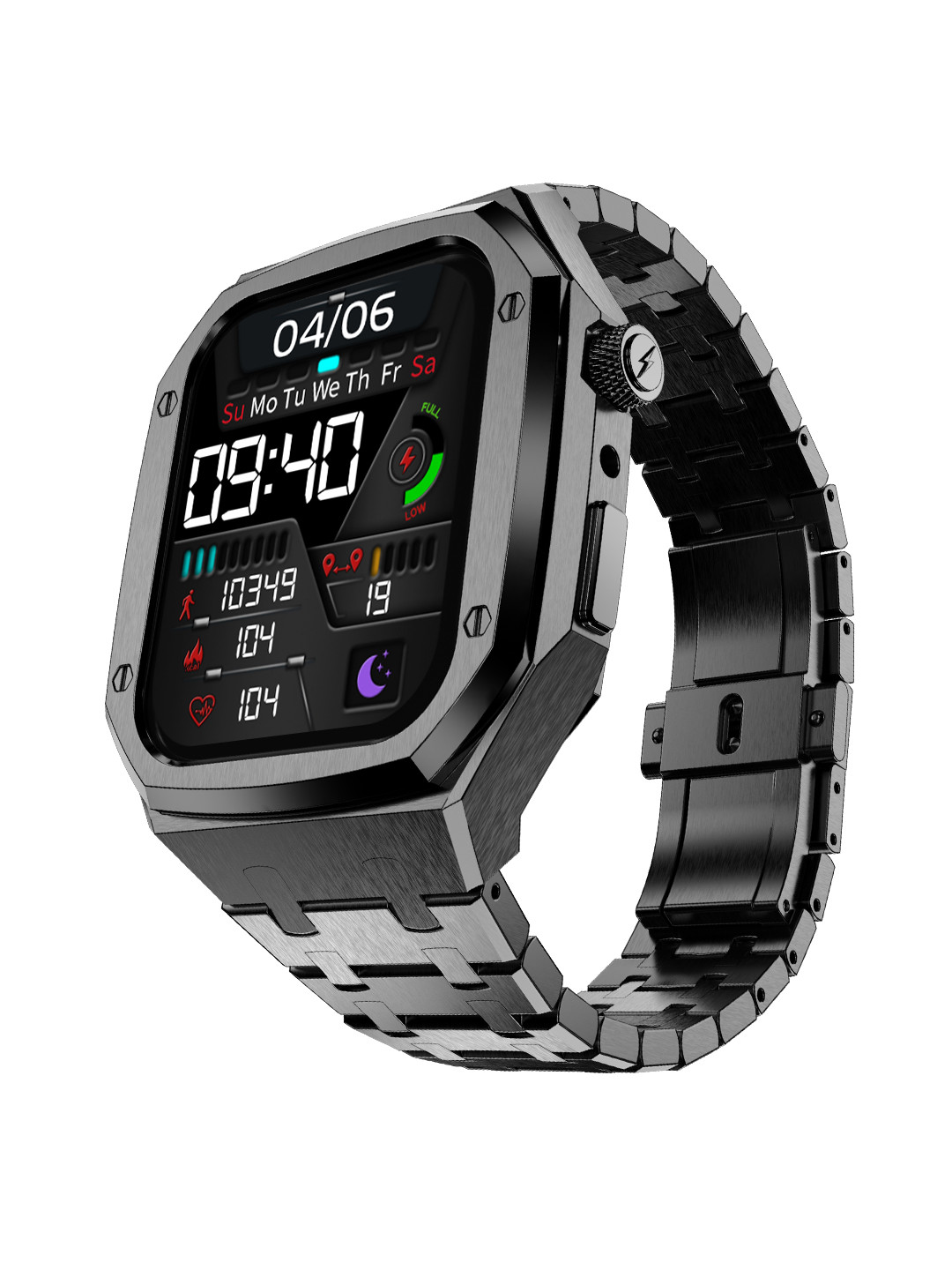 

Fire-Boltt Elemento 1.95" IPS Display Smartwatch With BT Calling, Black