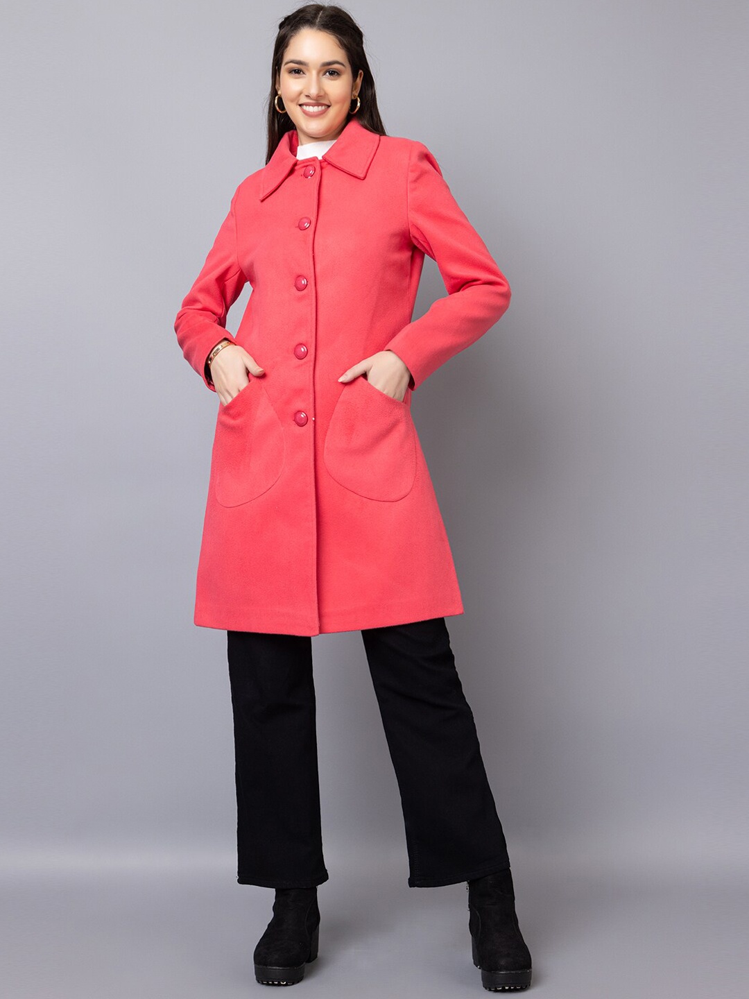 

Chemistry Longline Duffle Coat, Pink