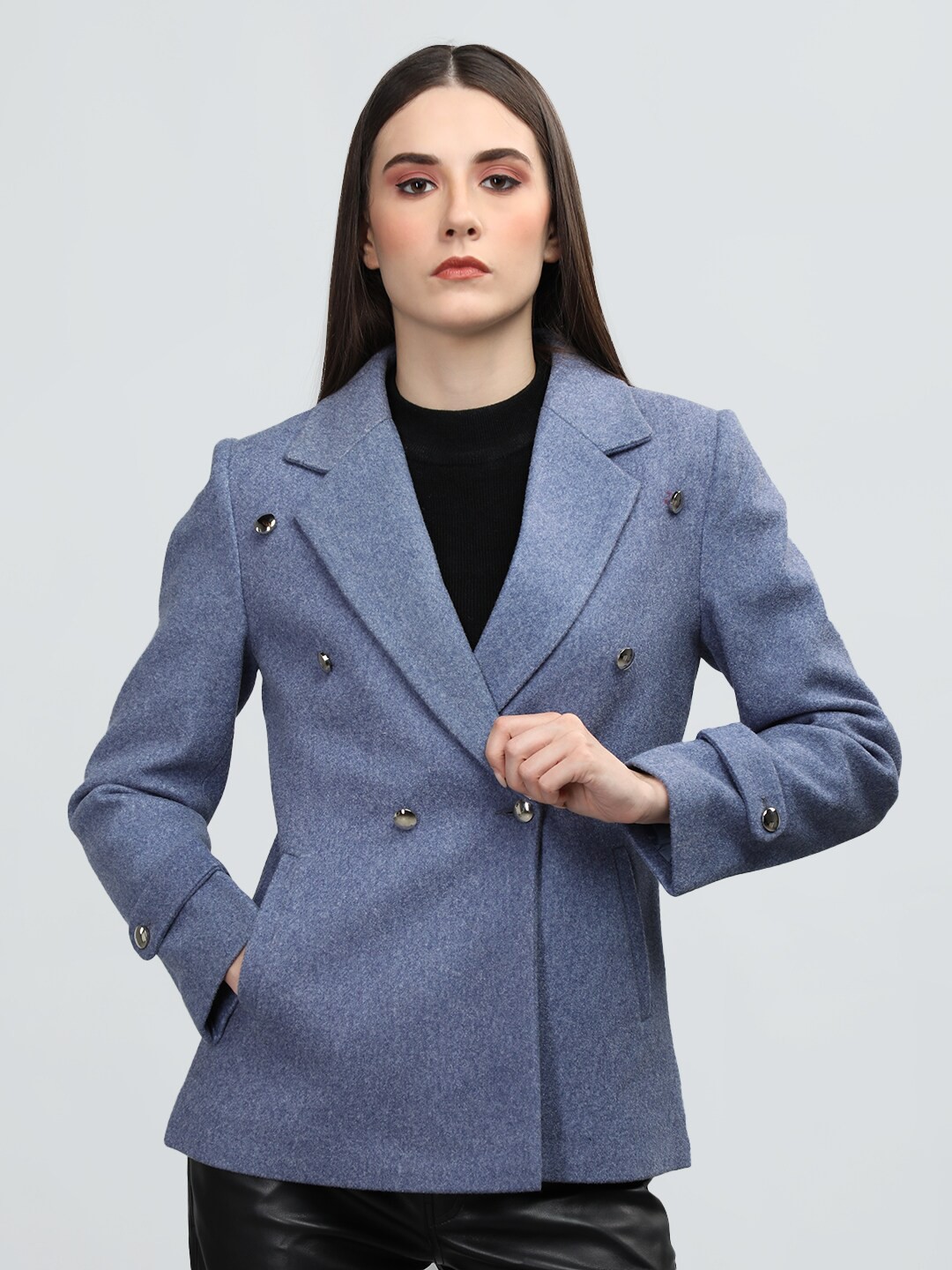 

Chemistry Women Blue Long Sleeves Fashion Jacket
