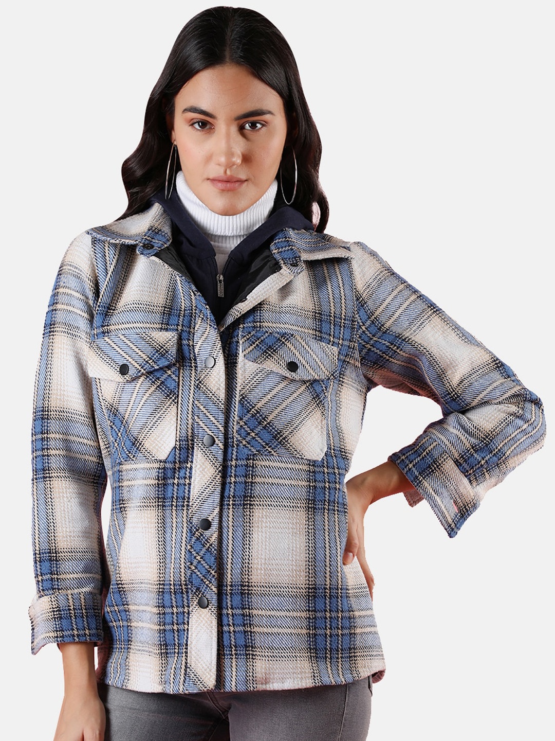 

Chemistry Checked Lightweight Tailored Jacket, Beige