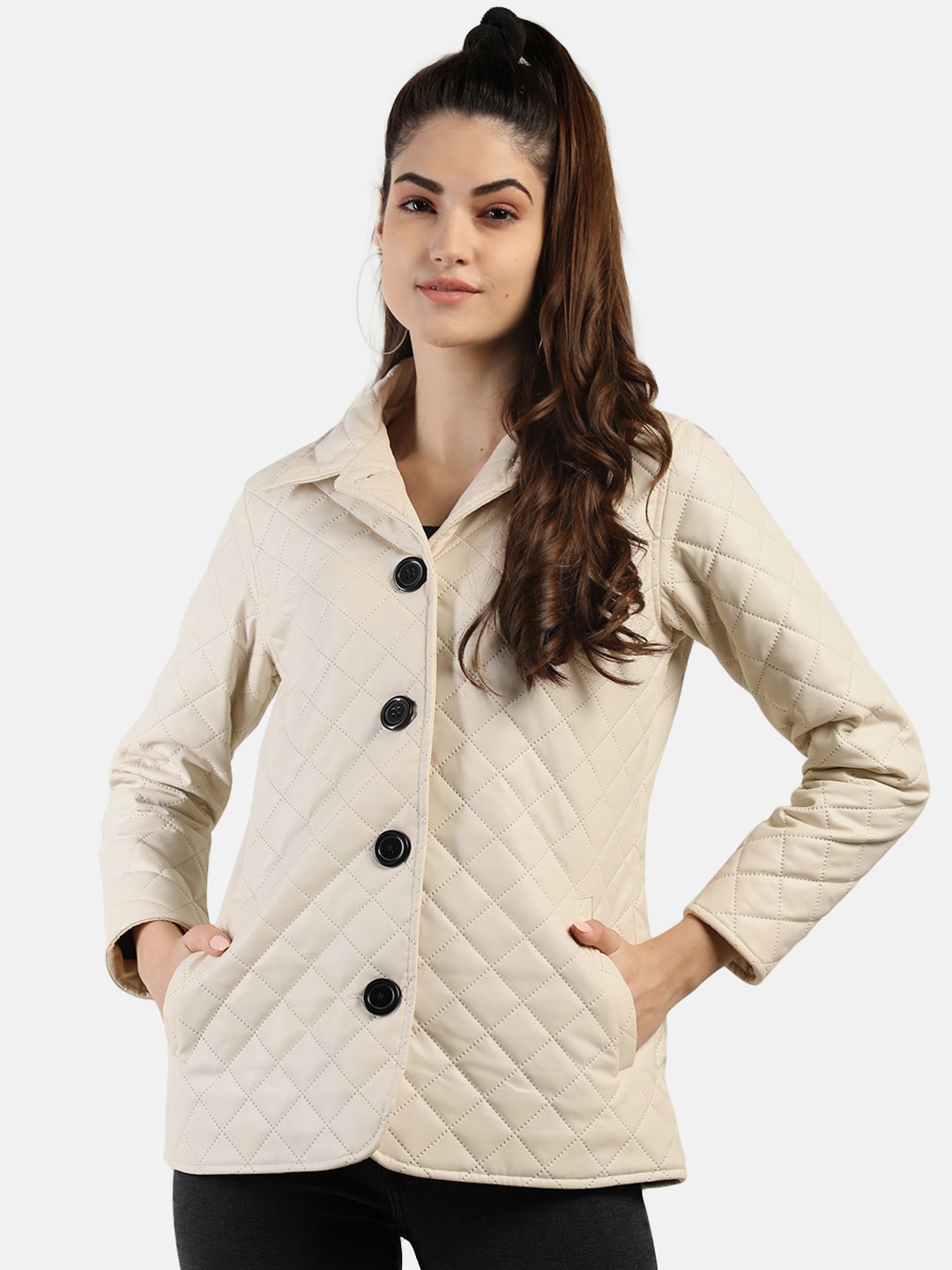 

Chemistry Women White Lightweight Long Sleeves Fashion Jacket