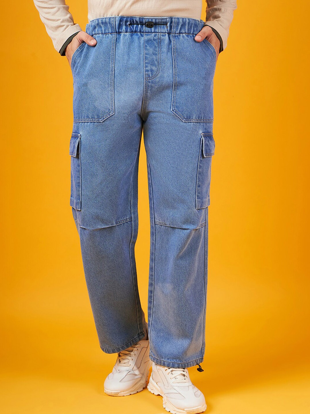 

Kook N Keech Men Straight Fit High-Rise Stretchable Jeans, Blue