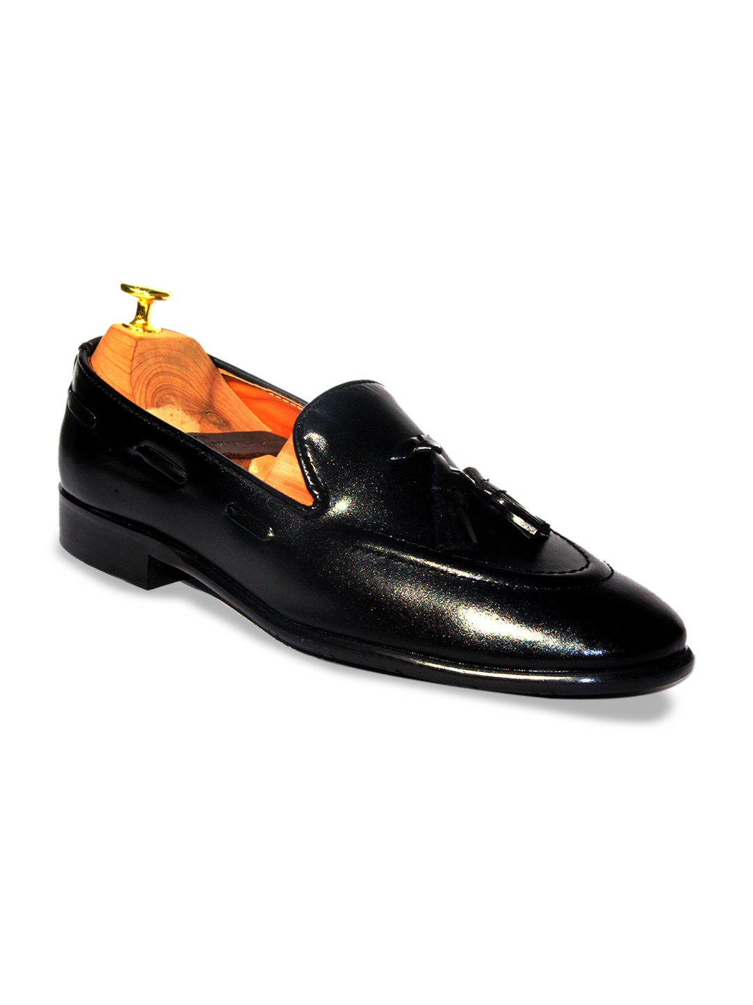 

Wolvenmilano Men Soffty Leather Tassel Loafers, Black