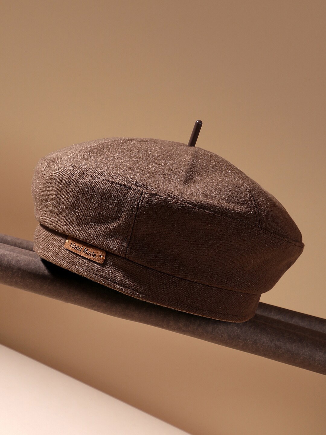 

HAUTE SAUCE by Campus Sutra Textured Tipped Beret Hat, Brown