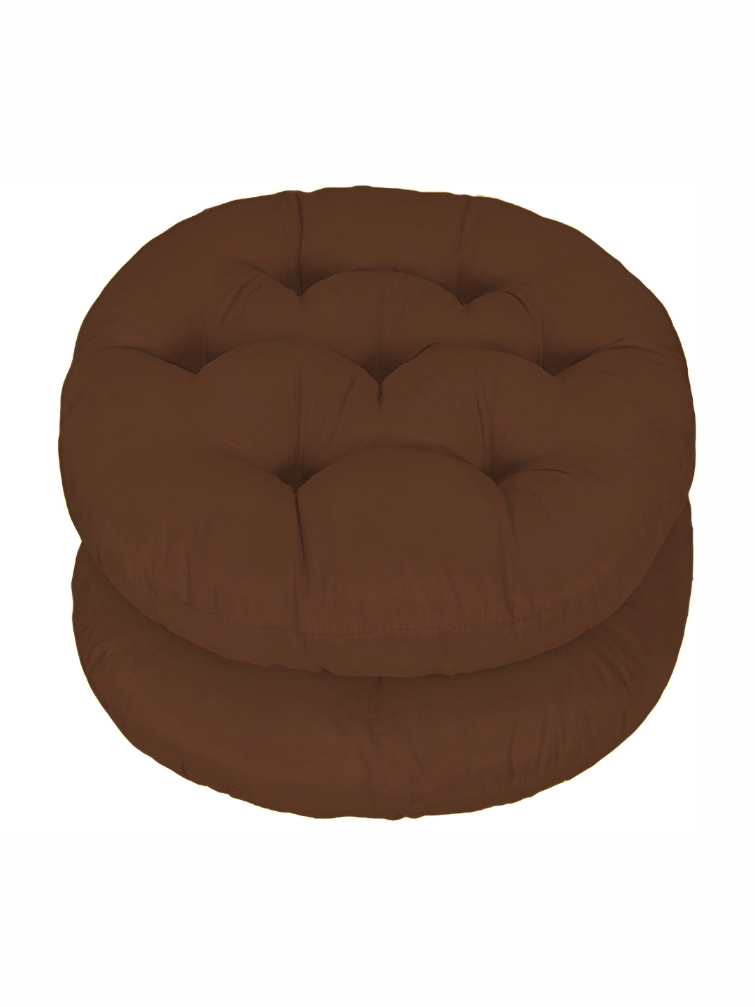 

DADDY COOL Brown 2 Pieces Cotton Round Cushion Chair Pads