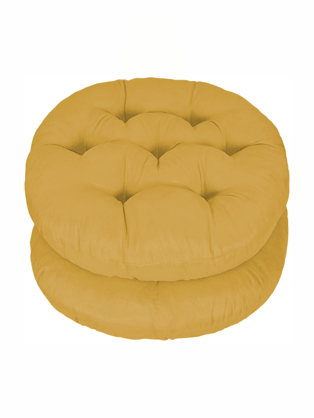 

DADDY COOL Yellow 2 Pieces Cotton Round Cushion Chair Pads