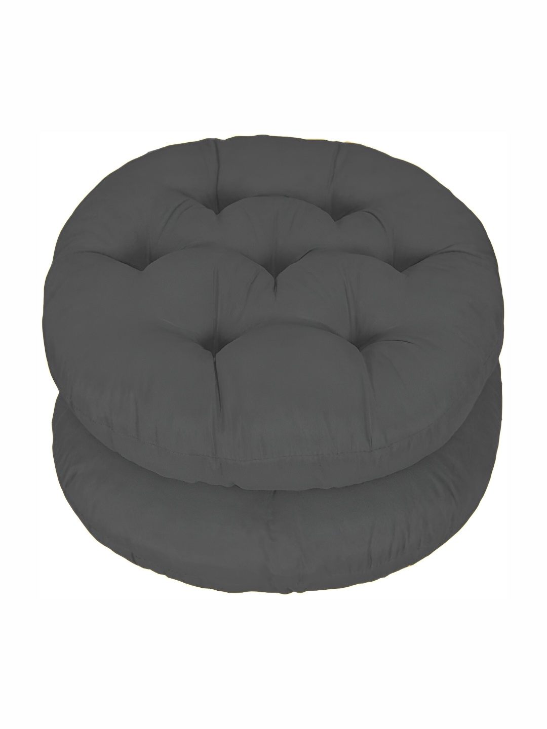 

DADDY COOL Grey 2 Pieces Cotton Round Cushion Chair Pads
