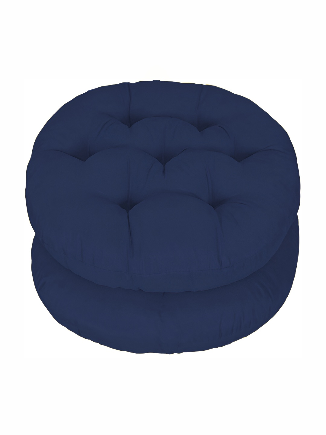 

DADDY COOL Navy Blue 2 Pieces Cotton Round Cushion Chair Pads