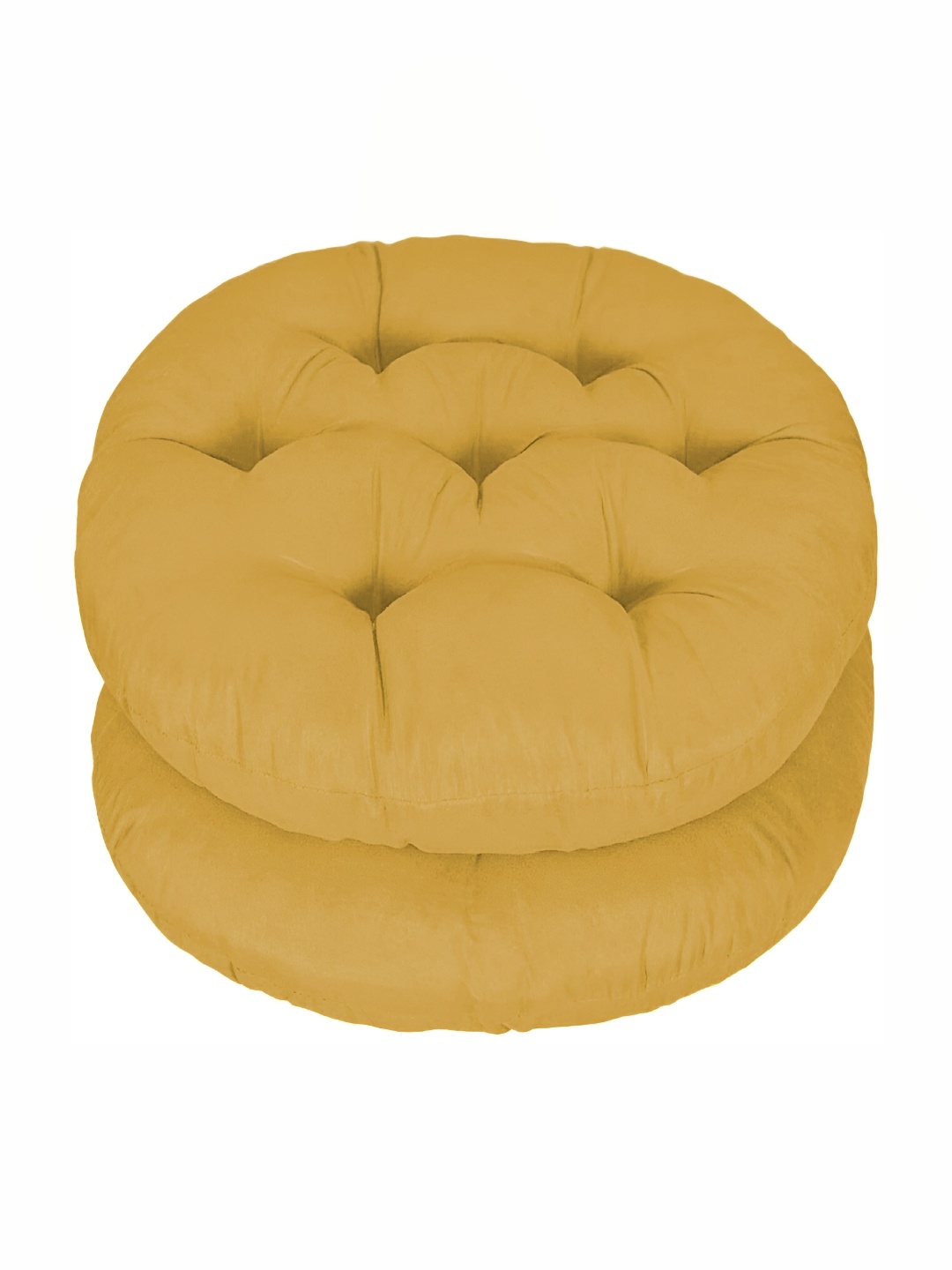 

DADDY COOL Beige 2 Pieces Cotton Round Cushion Chair Pads