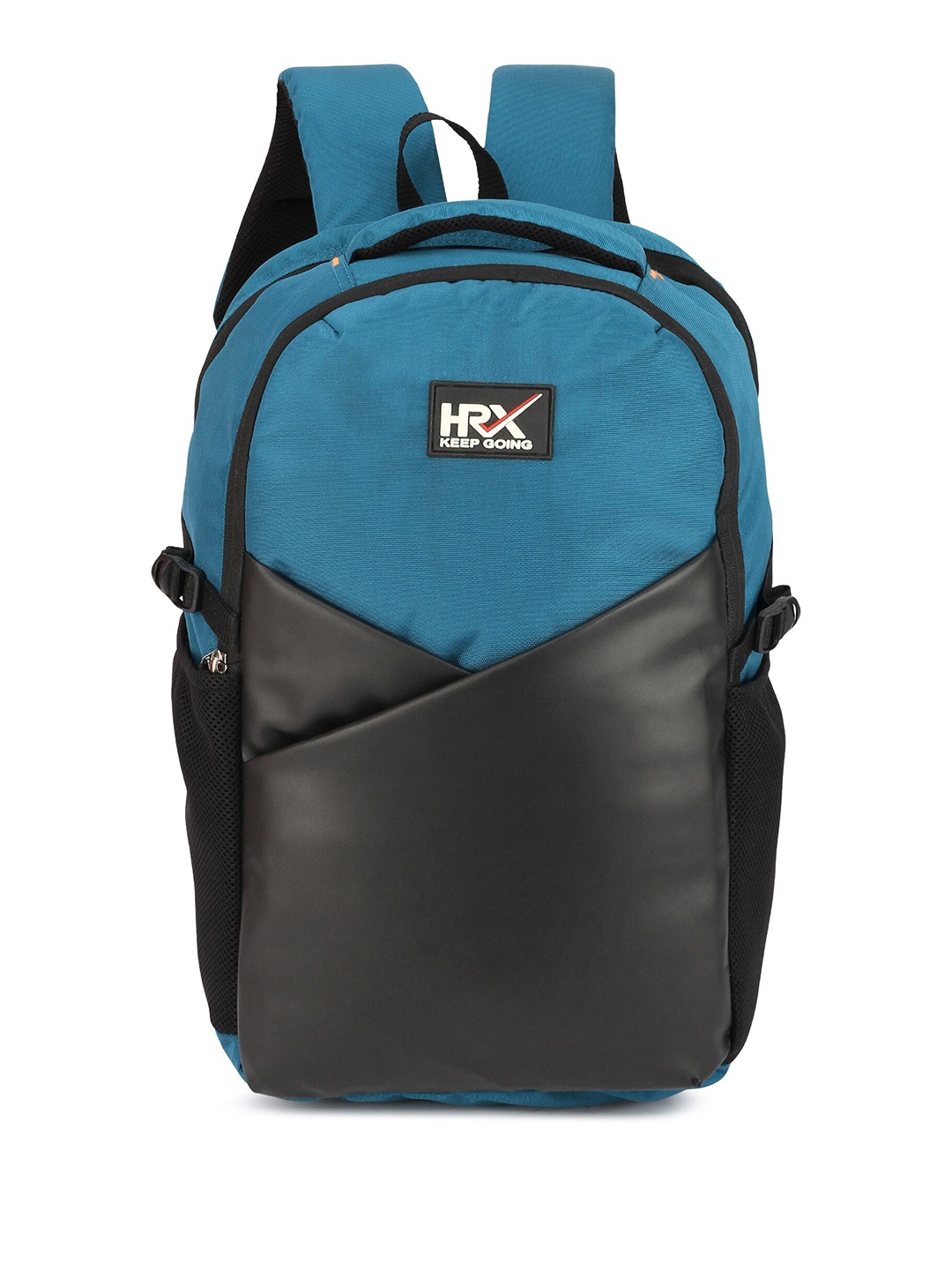 

HRX by Hrithik Roshan Unisex Black & Blue Colourblocked Backpack