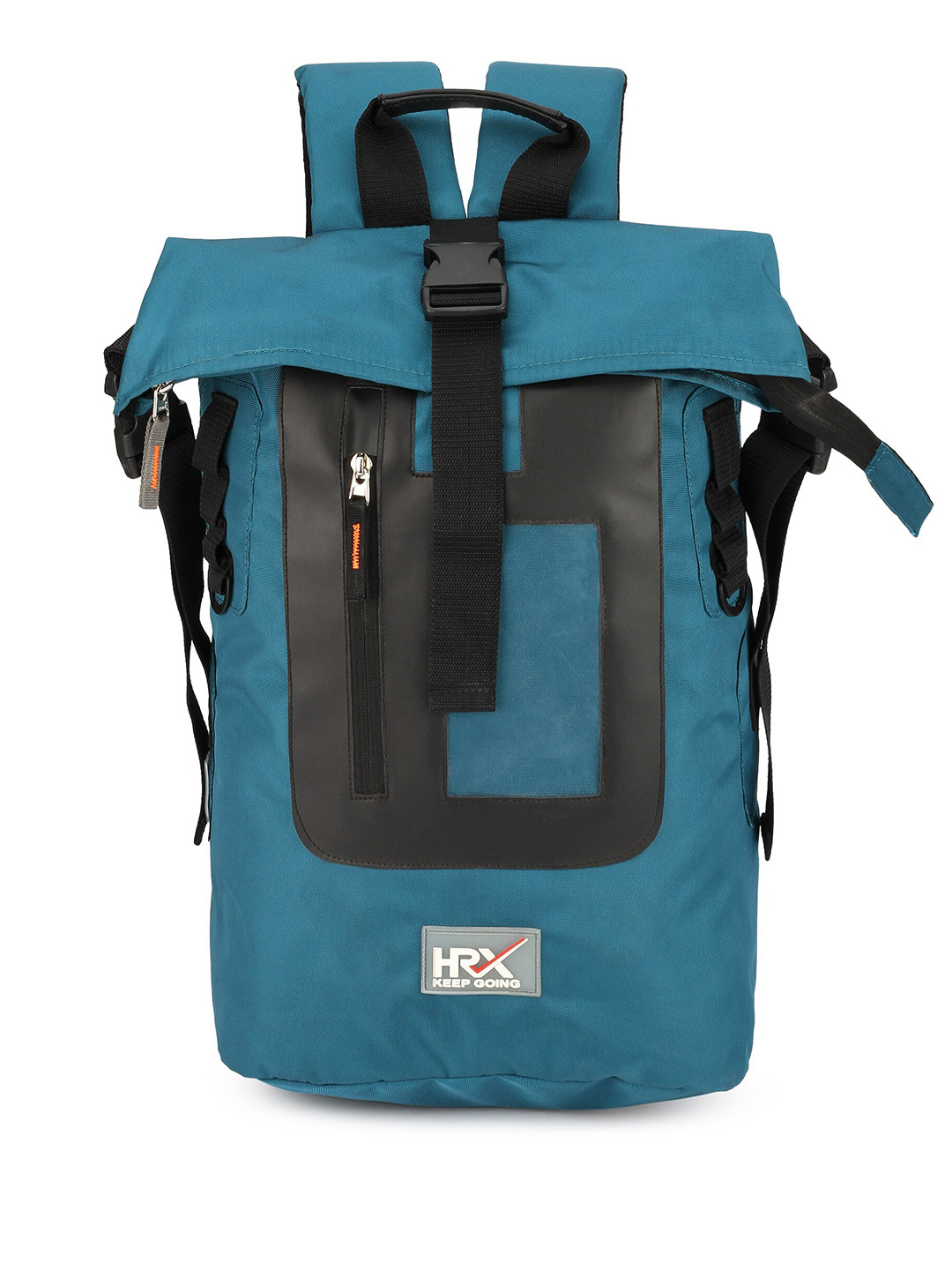 

HRX by Hrithik Roshan Unisex Black & Sea Green Medium Backpack