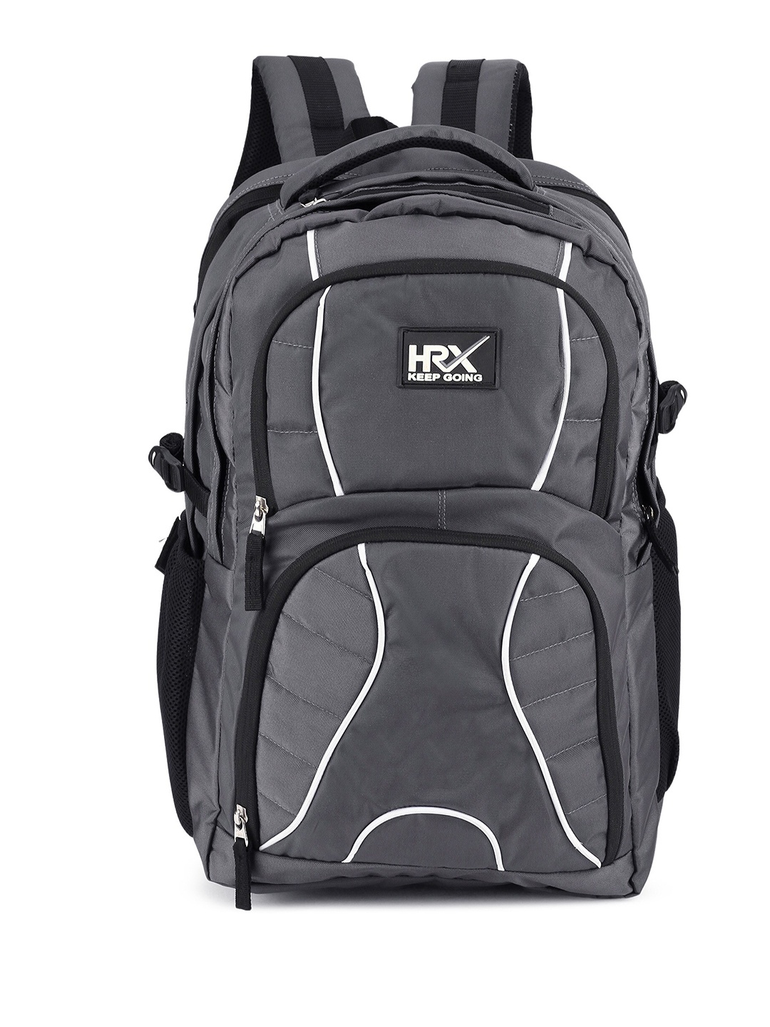 

HRX by Hrithik Roshan Unisex Grey & Black Lightweight Water Resistance Backpack