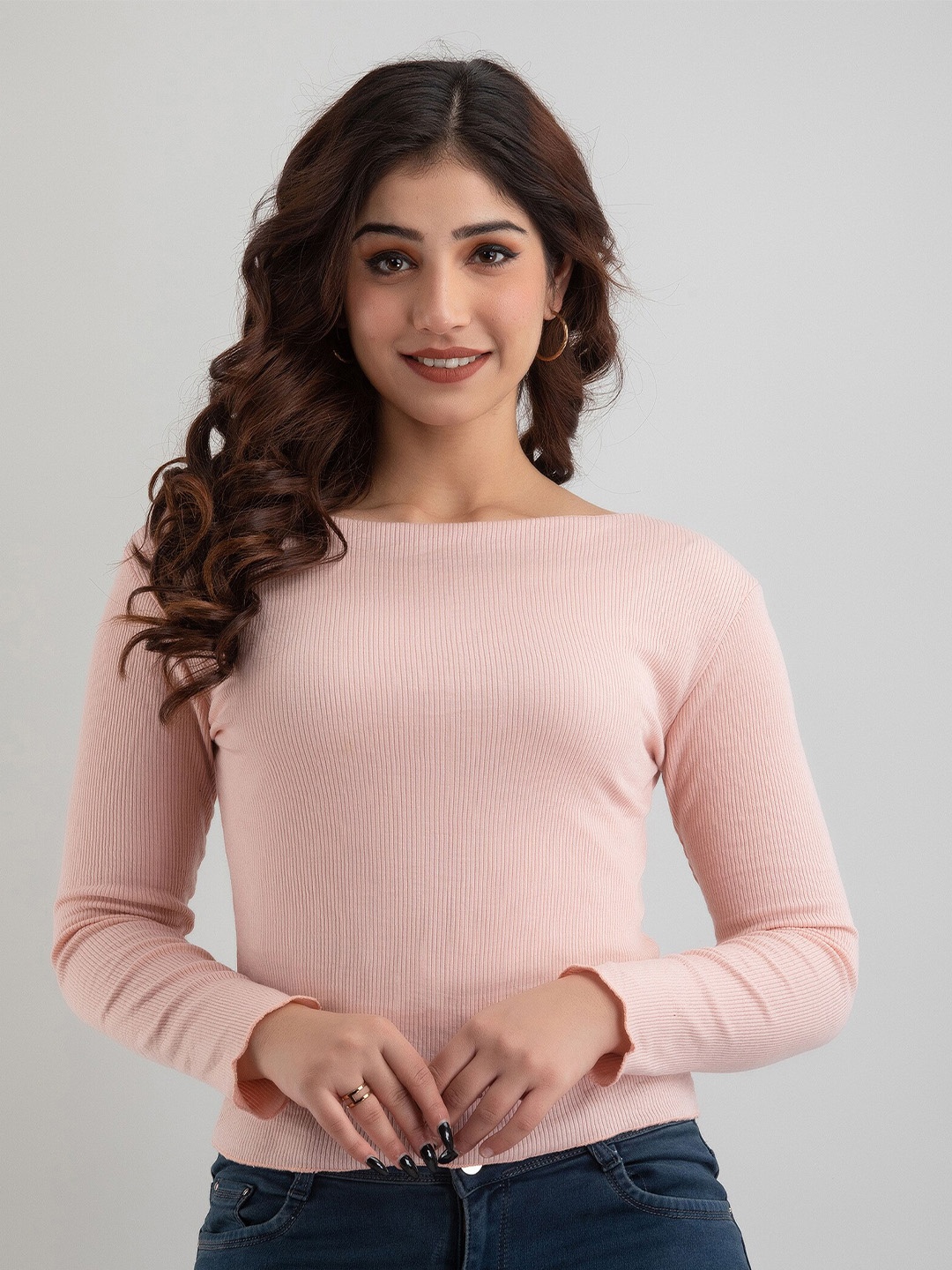 

Mialo fashion Pink Monochrome Crop Top