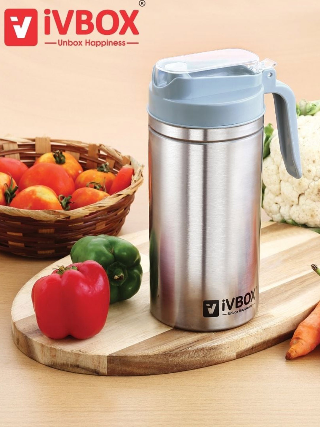 

iVBOX Stainless Steel Oil Dispenser Bottle with Lid 1 L