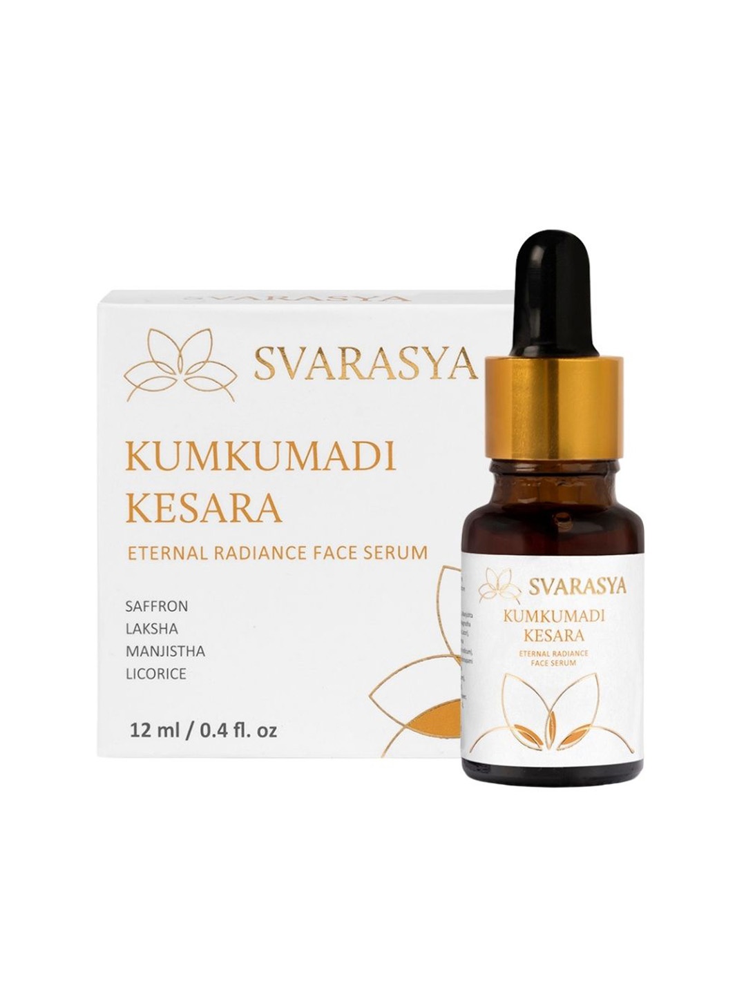 

Svarasya Kumkumadi Kesara Tailam Ayurvedic Face Serum - 12ml, Gold