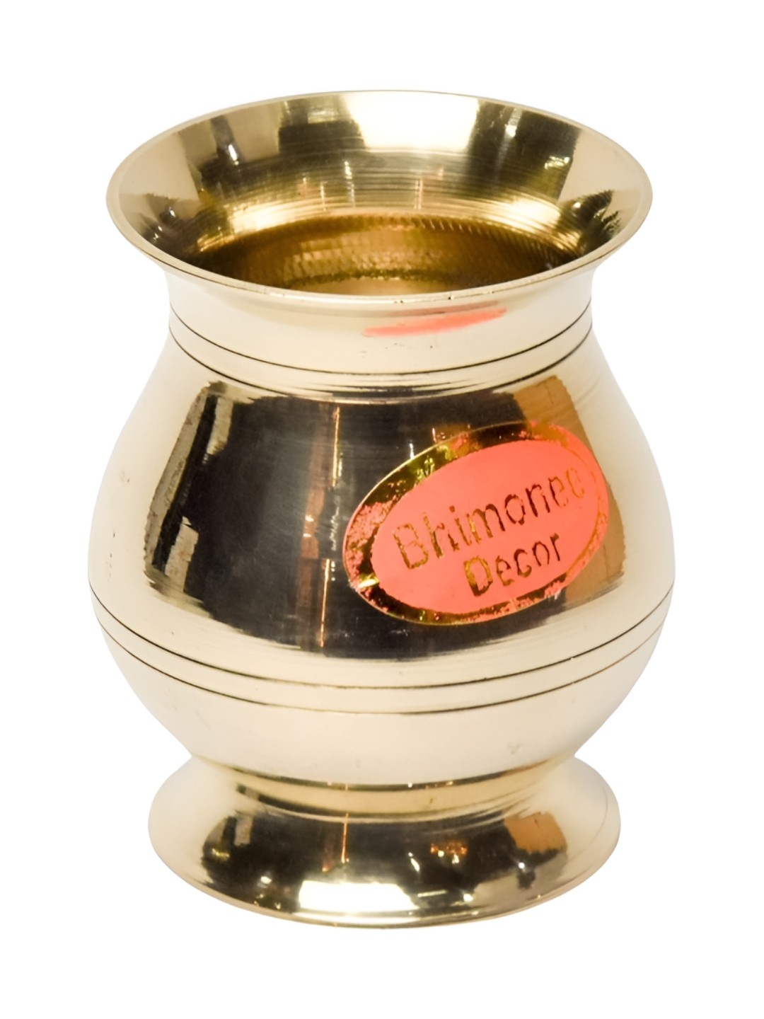 

Bhimonee Decor Gold-Toned Traditional Brass Pooja Kalash