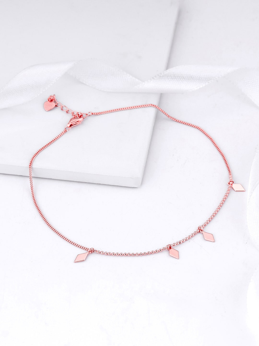 

GIVA Set Of 2 925 Sterling Silver Rose Gold-Plated Anklets