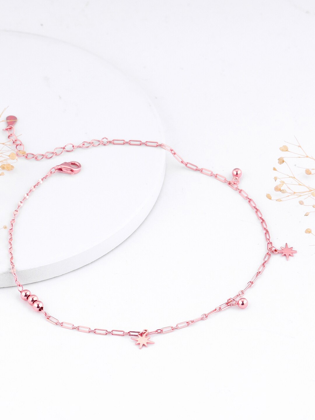 

GIVA Set Of 2 925 Sterling Silver Rose Gold-Plated Anklets