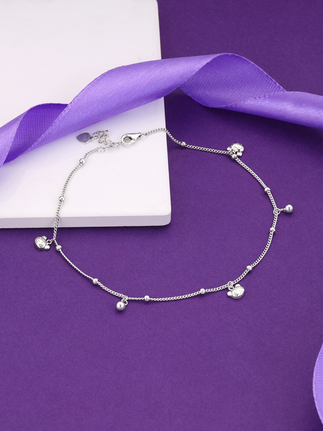 

GIVA 925 Sterling Silver Rhodium Plated Tigress Anklets