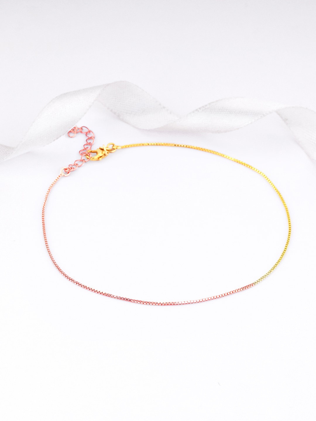 

GIVA Set Of 2 925 Sterling Silver Rose Gold & Gold Plated Anklets