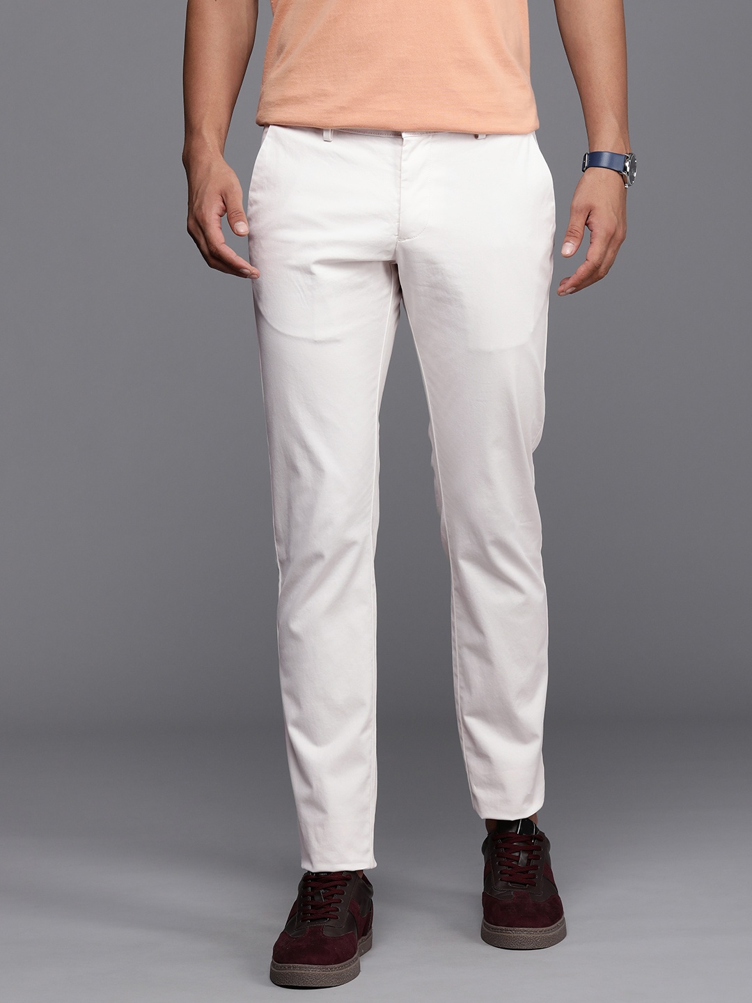 

Allen Solly Men Slim Fit Chinos Trousers, White