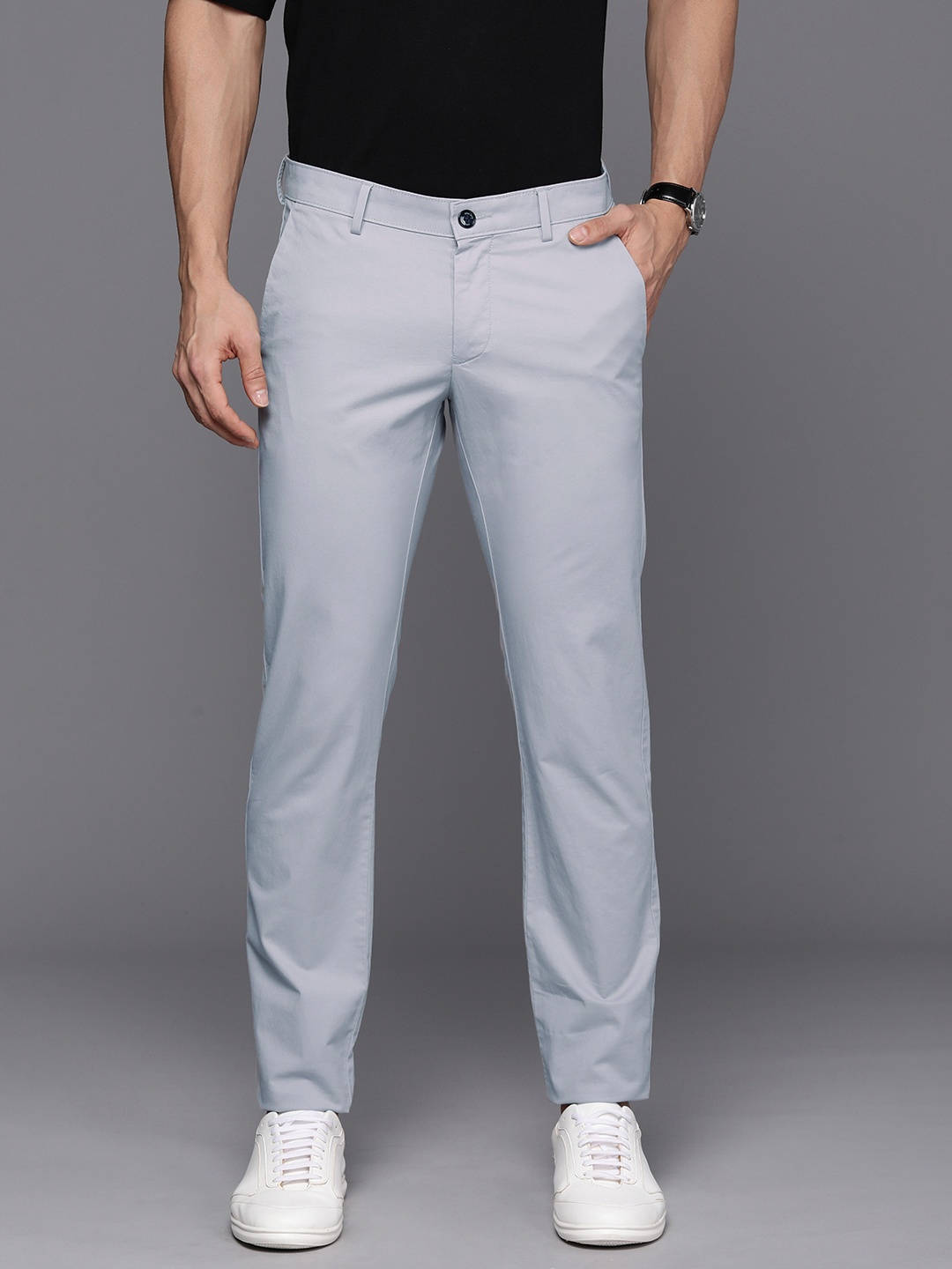 

Allen Solly Men Slim Fit Chinos Trousers, Grey