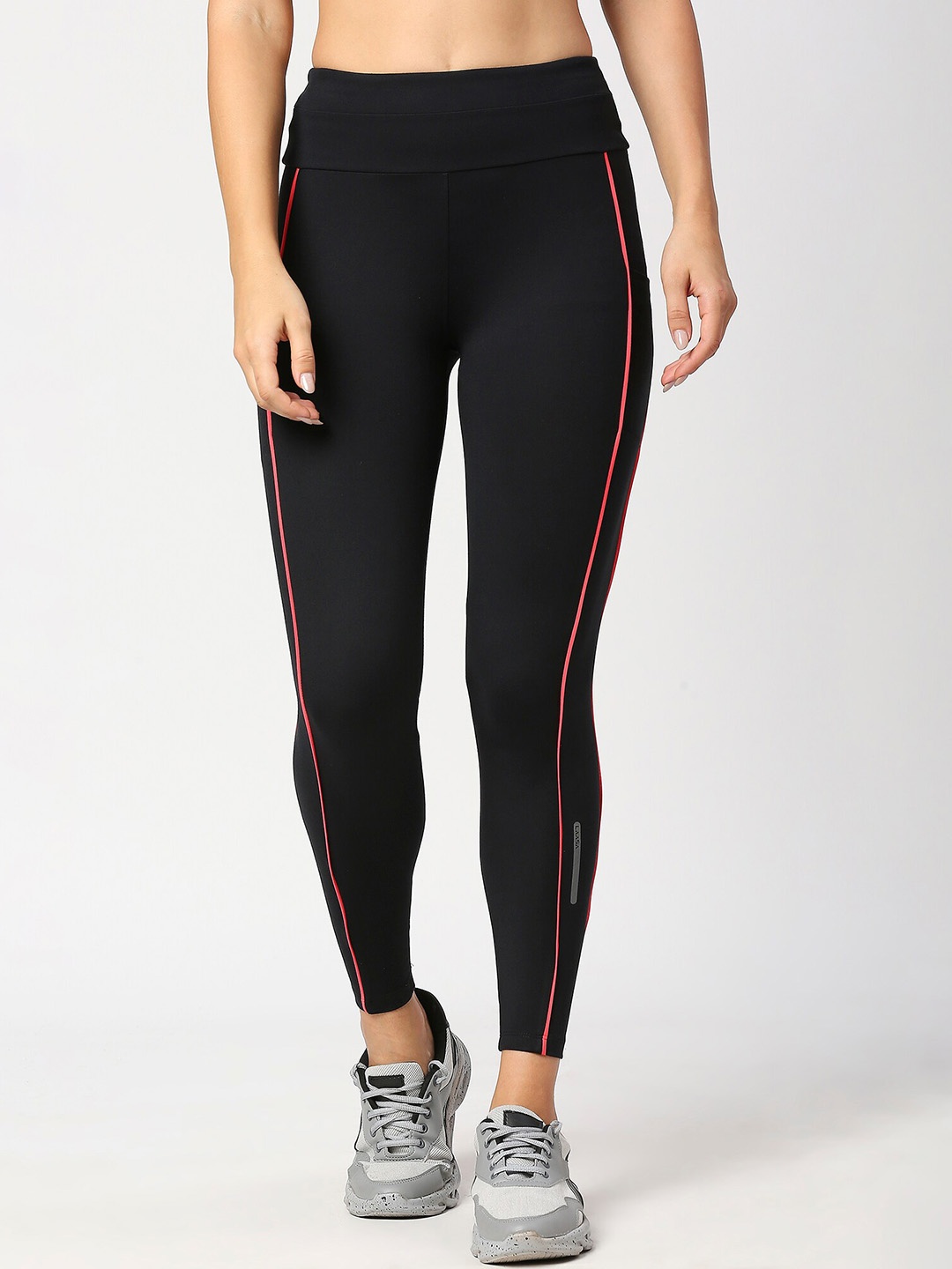 

LAASA SPORTS Women High-Rise Dry-Fit Running Tights, Black