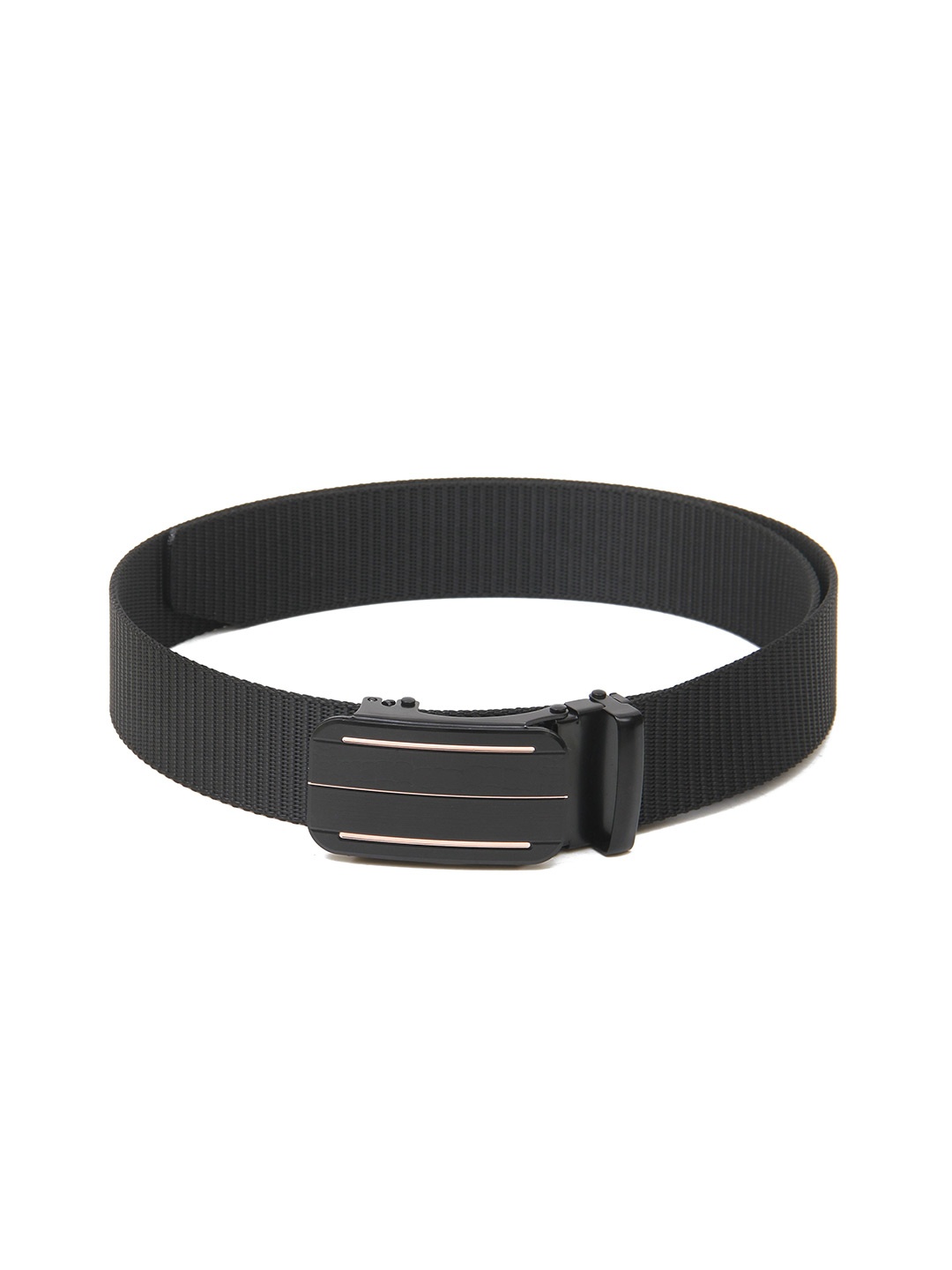 

Calvadoss Men Woven Design Wide Belt, Black
