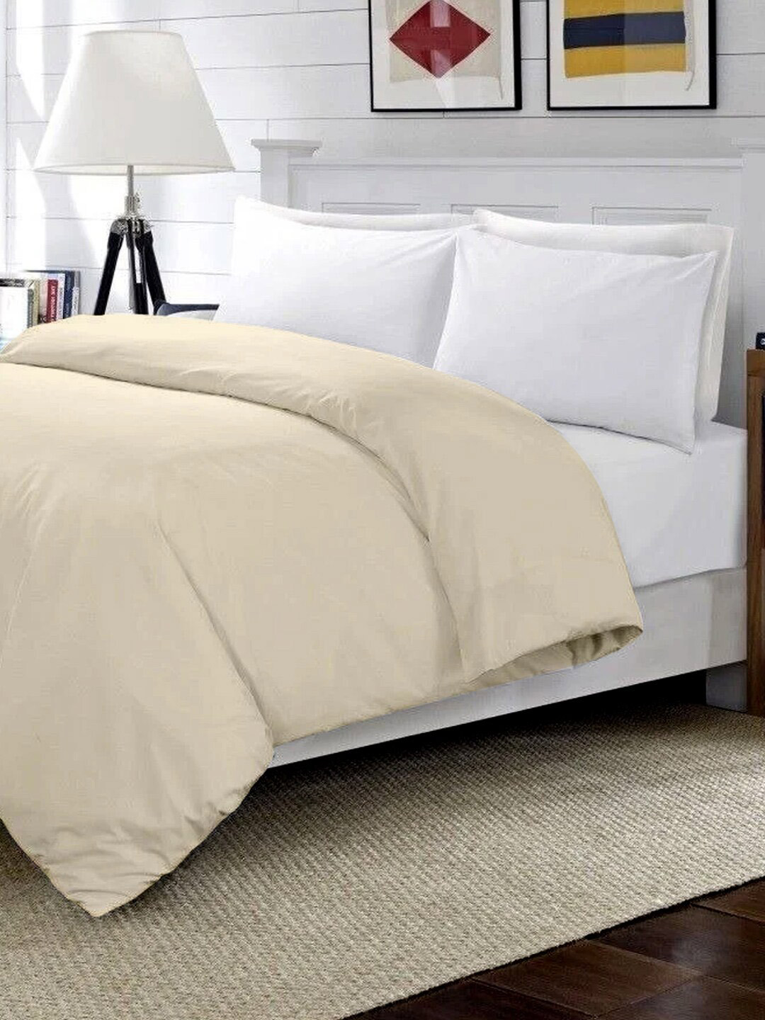 

LINENWALAS Happy Sleeping White & Off White Mild Winter 210 GSM Double Bed Duvet