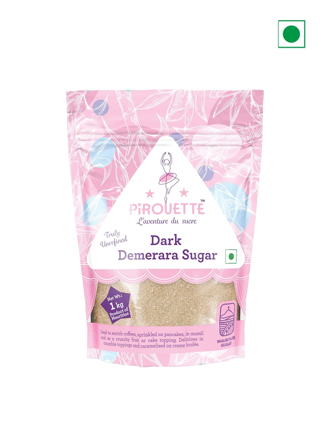 

Pirouette Dark Demerara Sugar 1 Kg, Pink